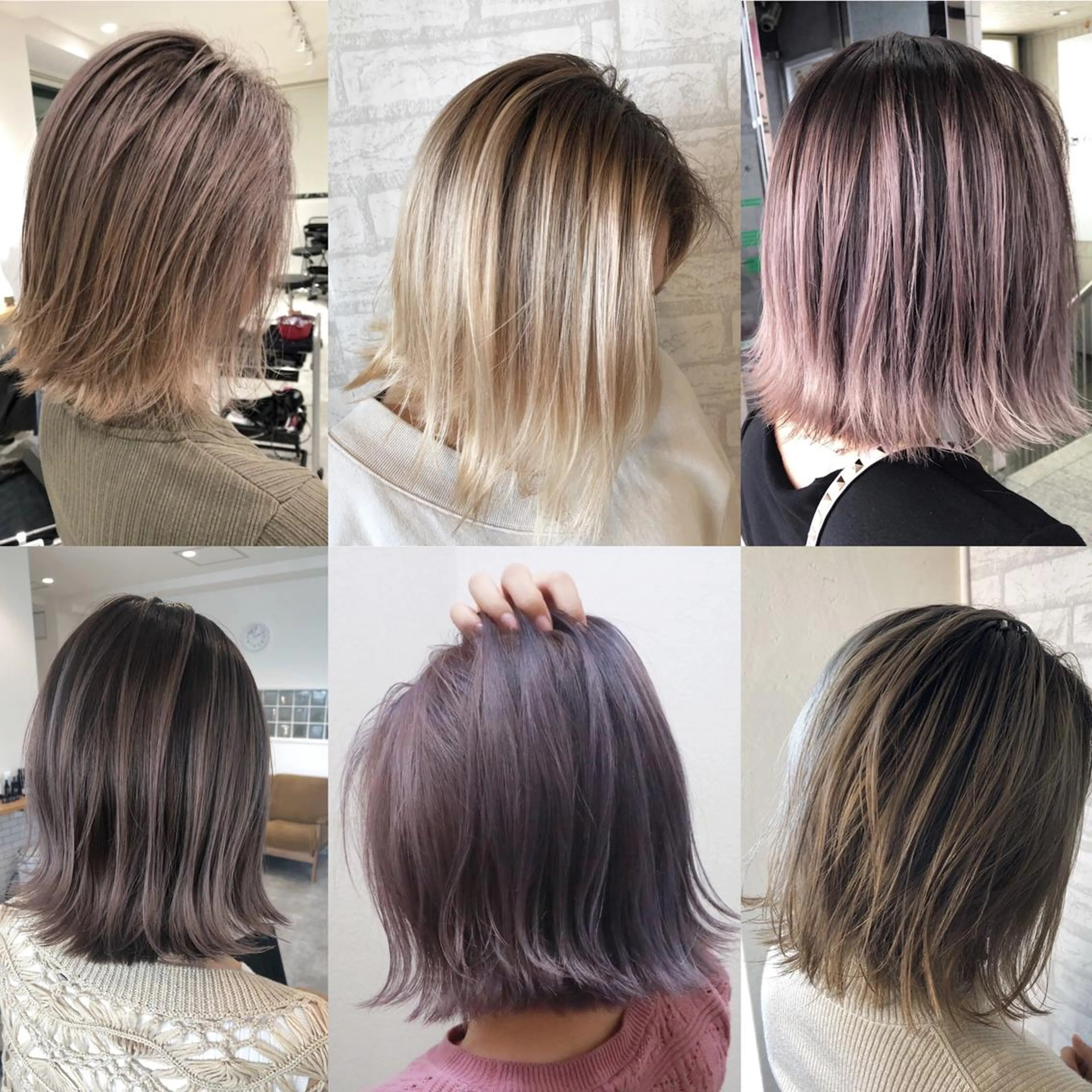 ショート カラー ボブ 外ハネヘア kalahair salon ブリーチのヘアスタイル