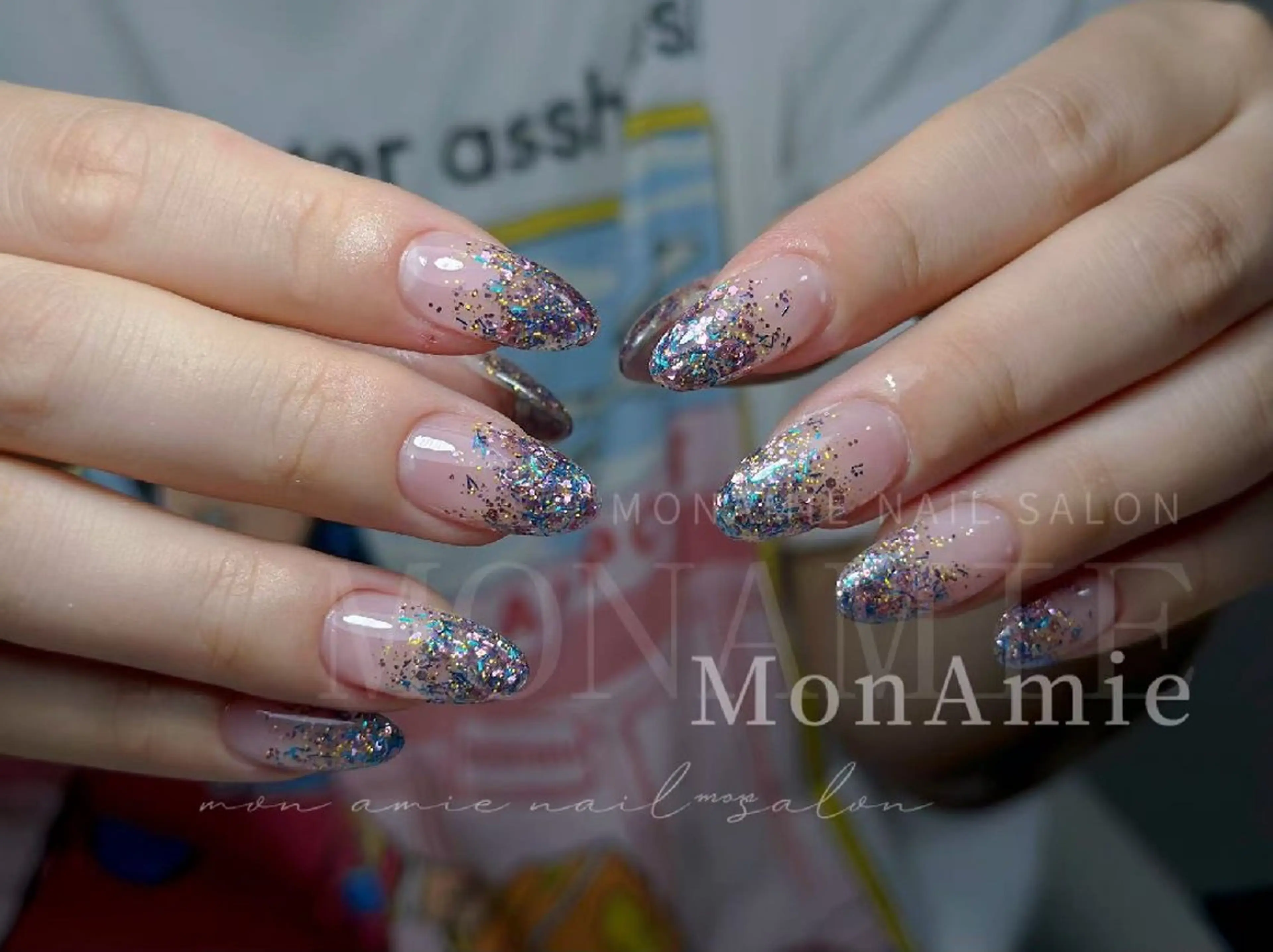ネイル ラメ(グリッター) ラメグラデーション ハンドネイル ハンドケア Lemon所属・MonAmie NailSalonのネイルデザイン