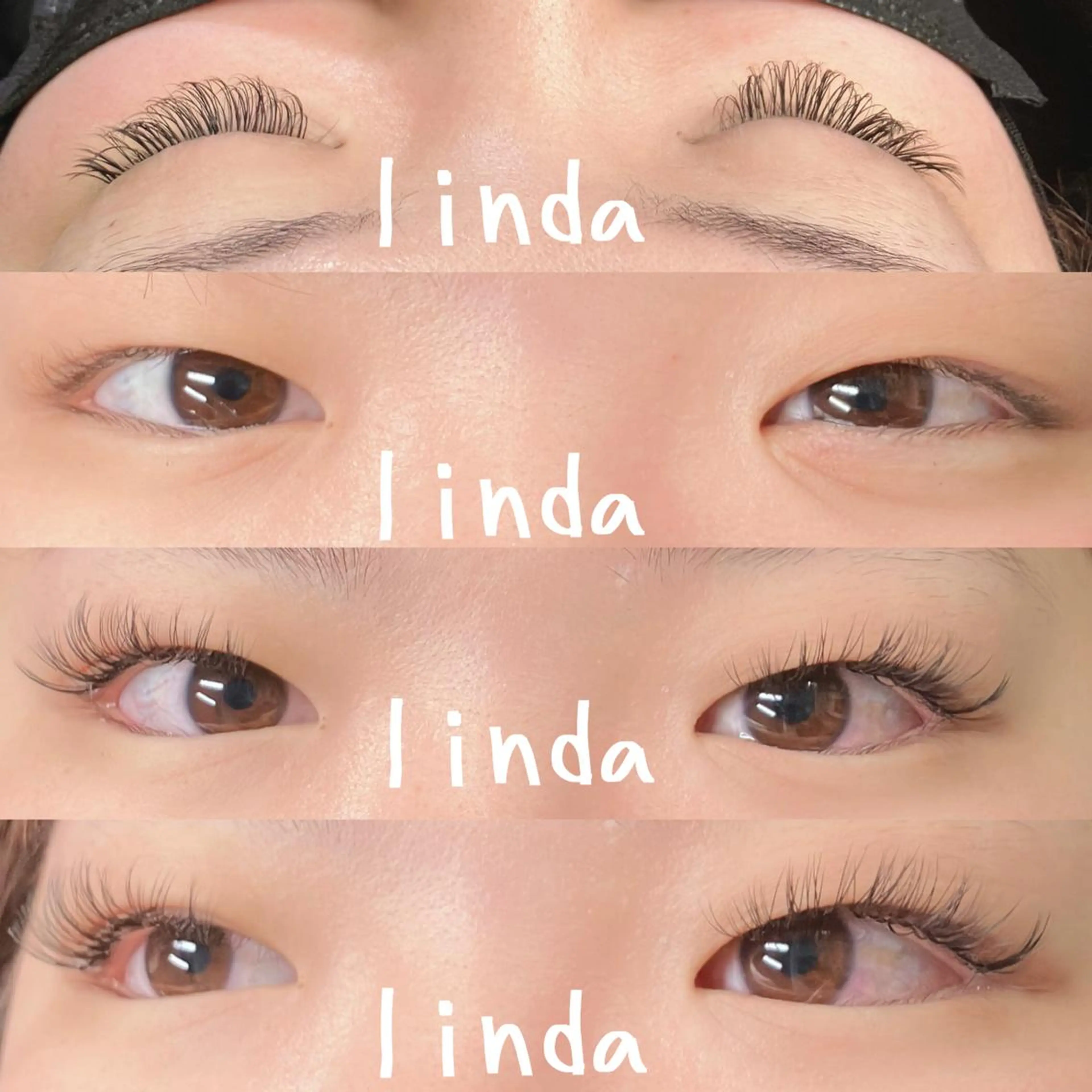 マツエク・マツパ 付け放題 フラットラッシュ ナチュラル linda lashesのマツエク・マツパデザイン
