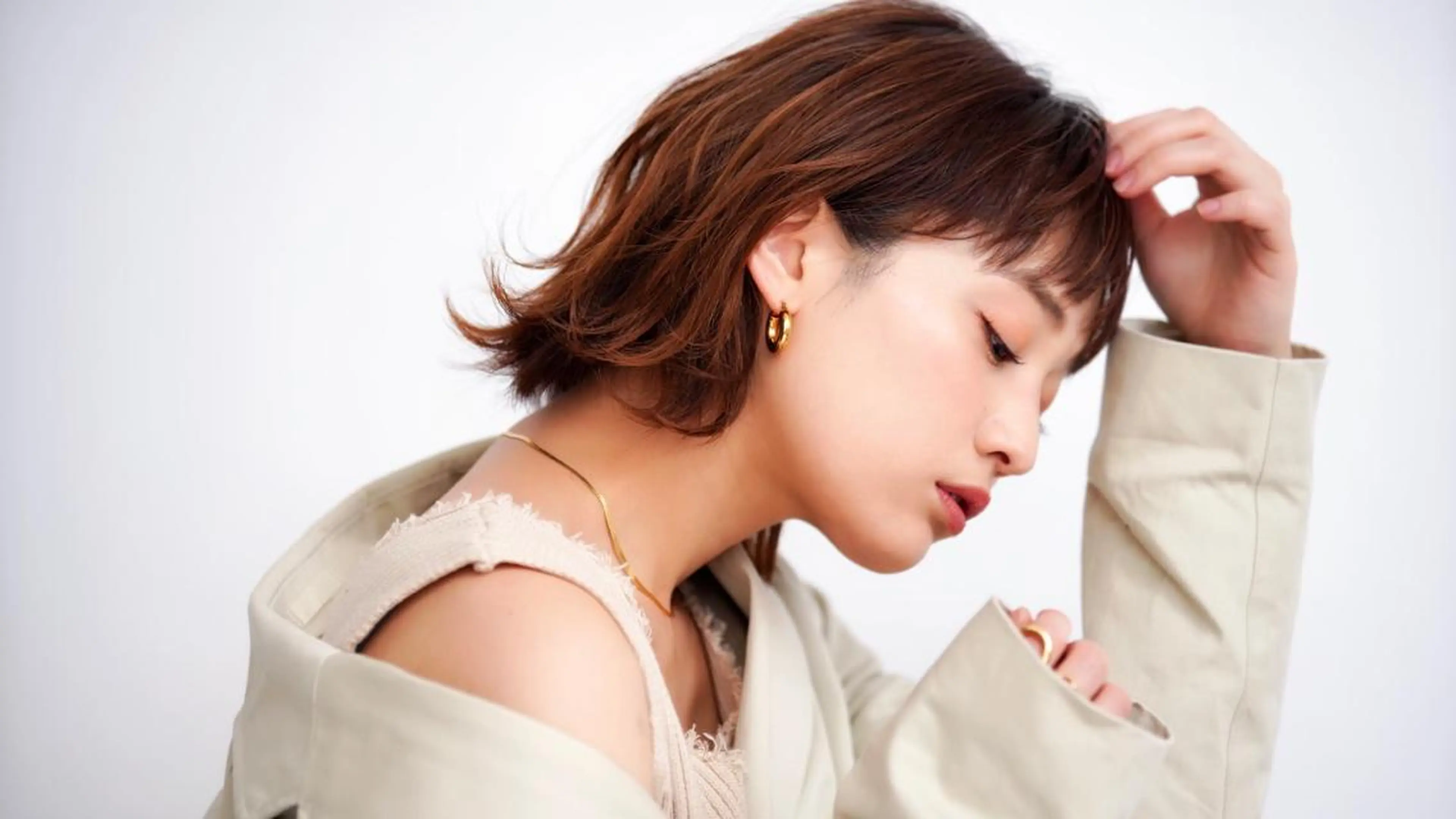 ミディアム カラー パーマ ヘアアレンジ マツエク・マツパ 田中 鈴乃のヘアスタイル