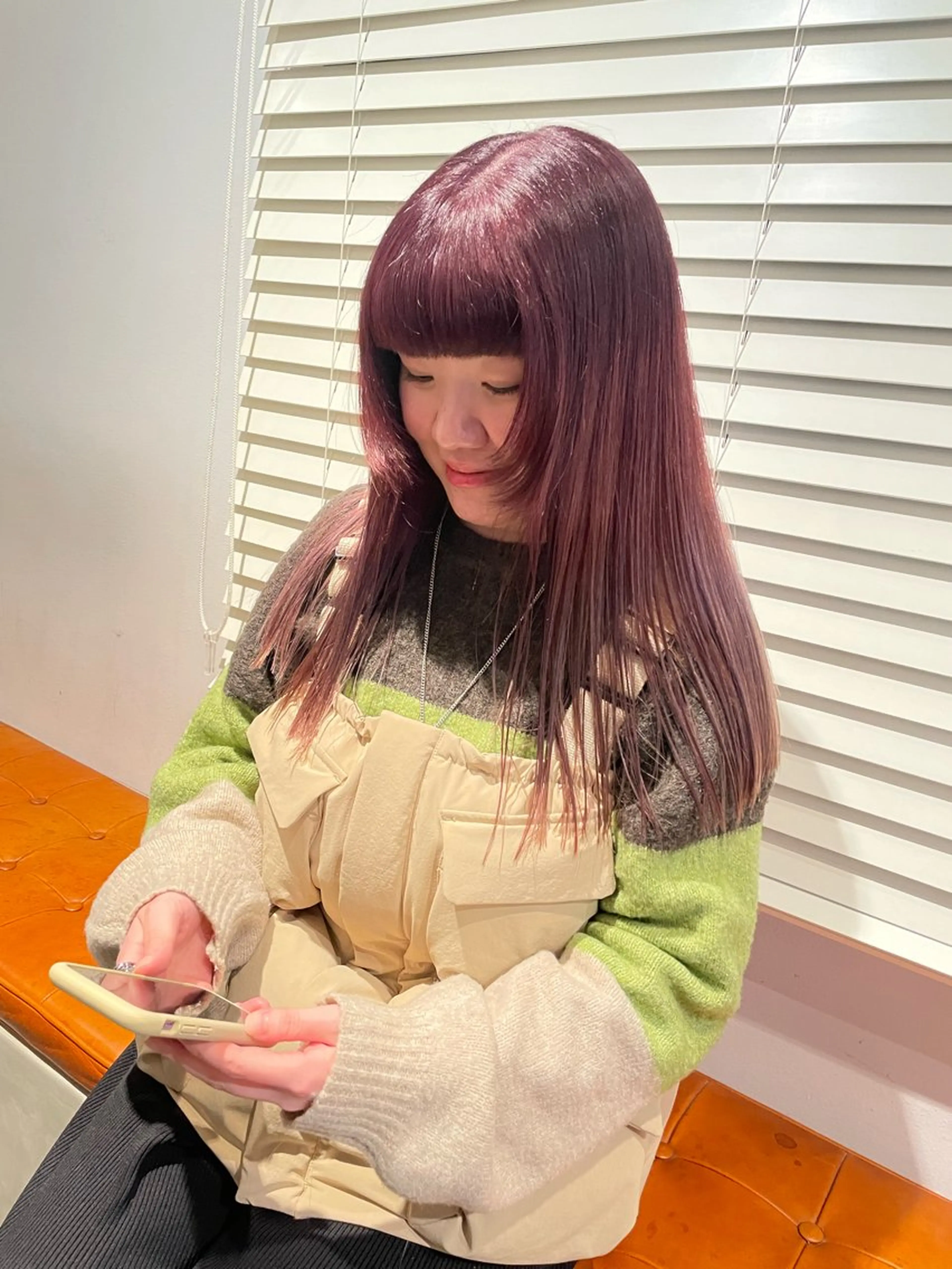 ロング カラー カット ヘアカラー トリートメント 優 作のヘアスタイル
