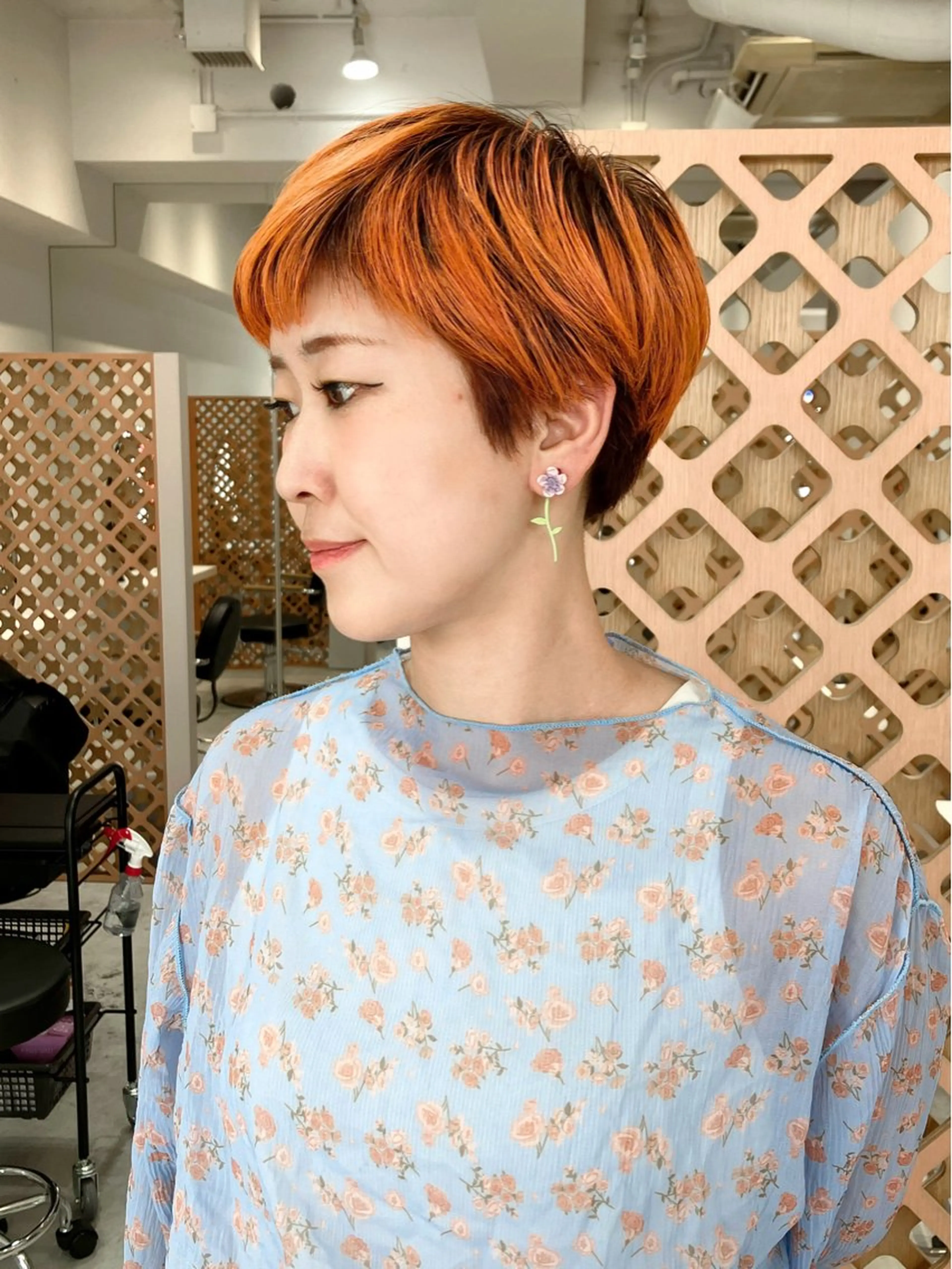 ショート カラー オレンジ ショートヘア カット ヘアカラー 川間 将彦のヘアスタイル