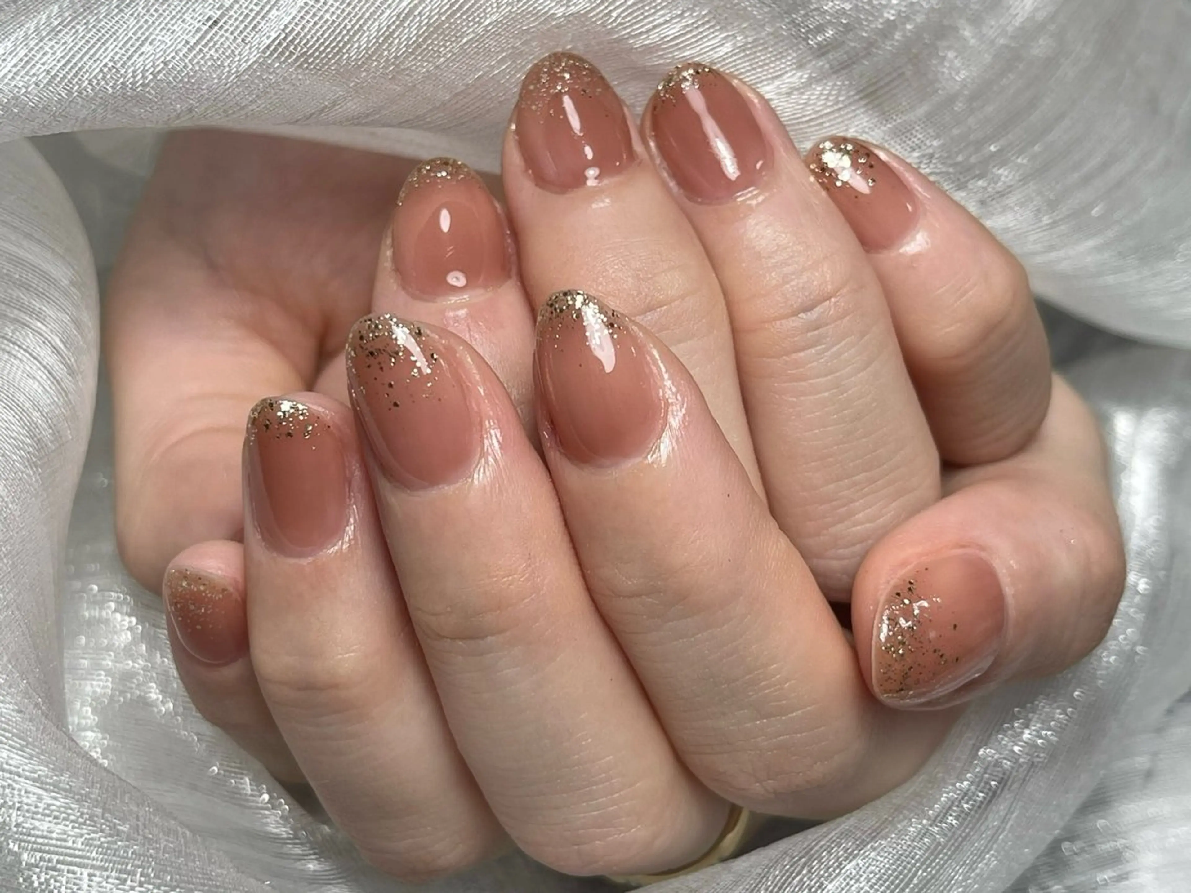 ネイル グラデーション ラメ(グリッター) ラメグラデーション ハンドネイル ハンドケア ⭐️Dreamy Nail⭐️のネイルデザイン