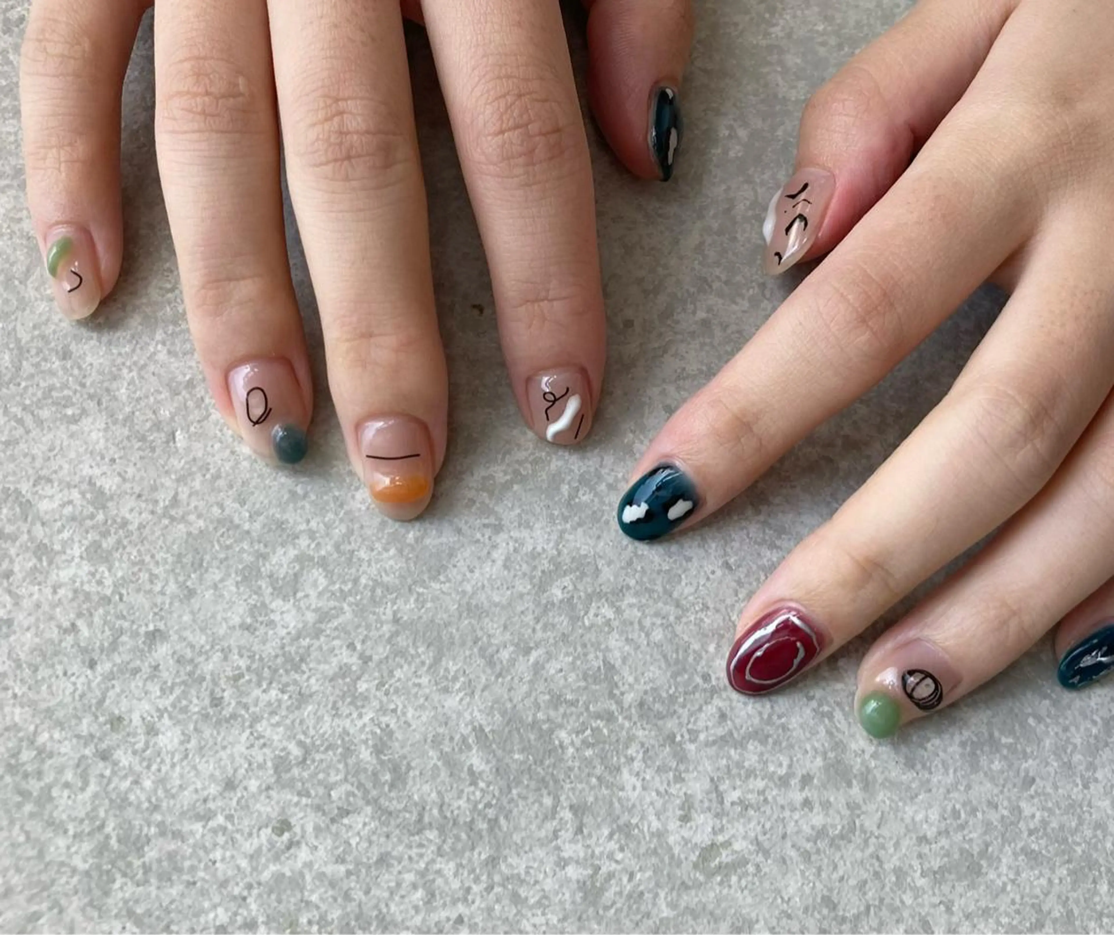 ネイル アートネイル 長さ出し ジェルネイル 氷ネイル・うるうるネイル マットネイル ハンドネイル nail salon Soeurのネイルデザイン