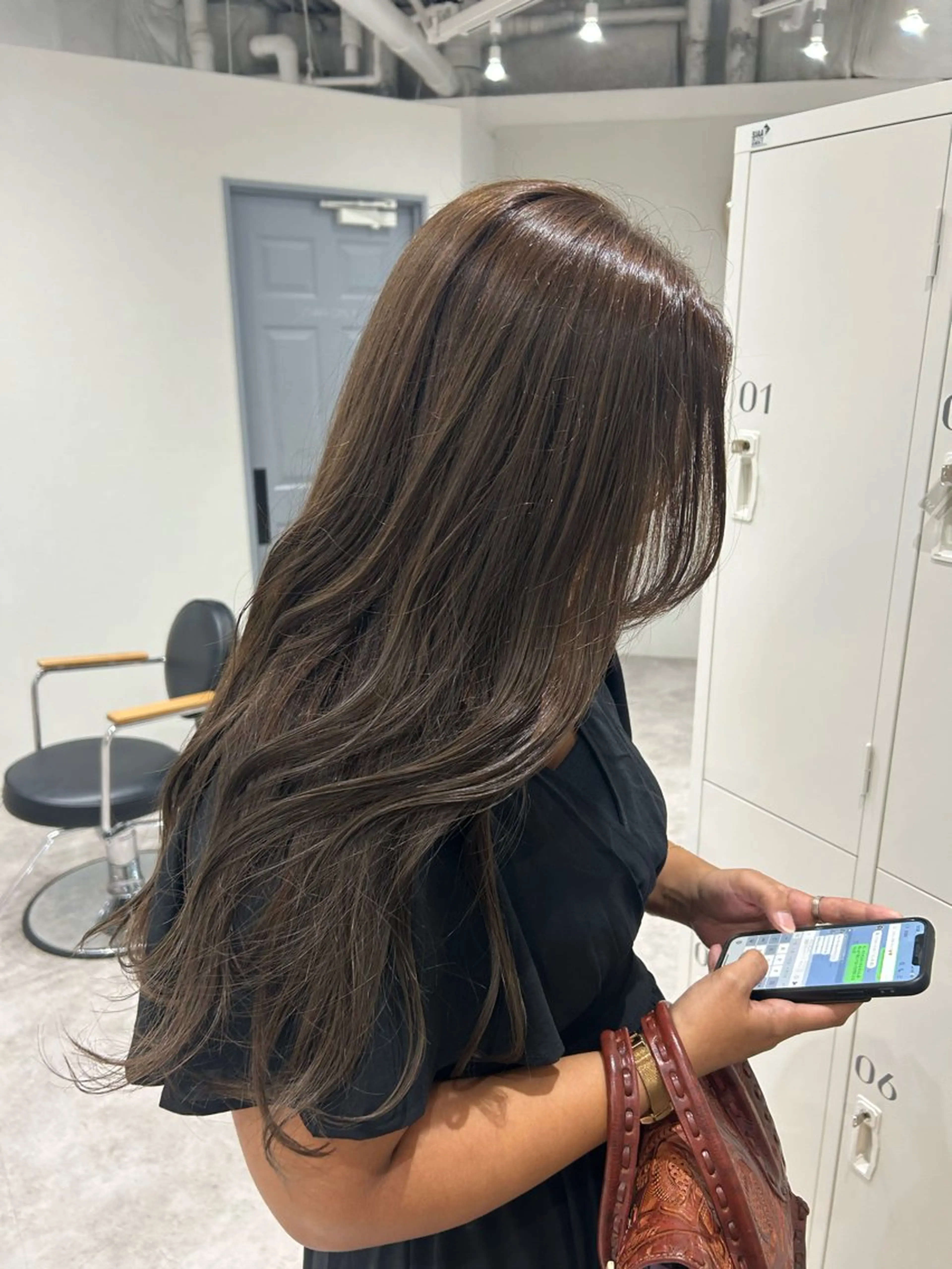 ロング カラー ヘアアレンジ ブラウンカラー マロンブラウン ヘアカラー ボブ /ニュアンス/ satomi🧸💖のヘアスタイル
