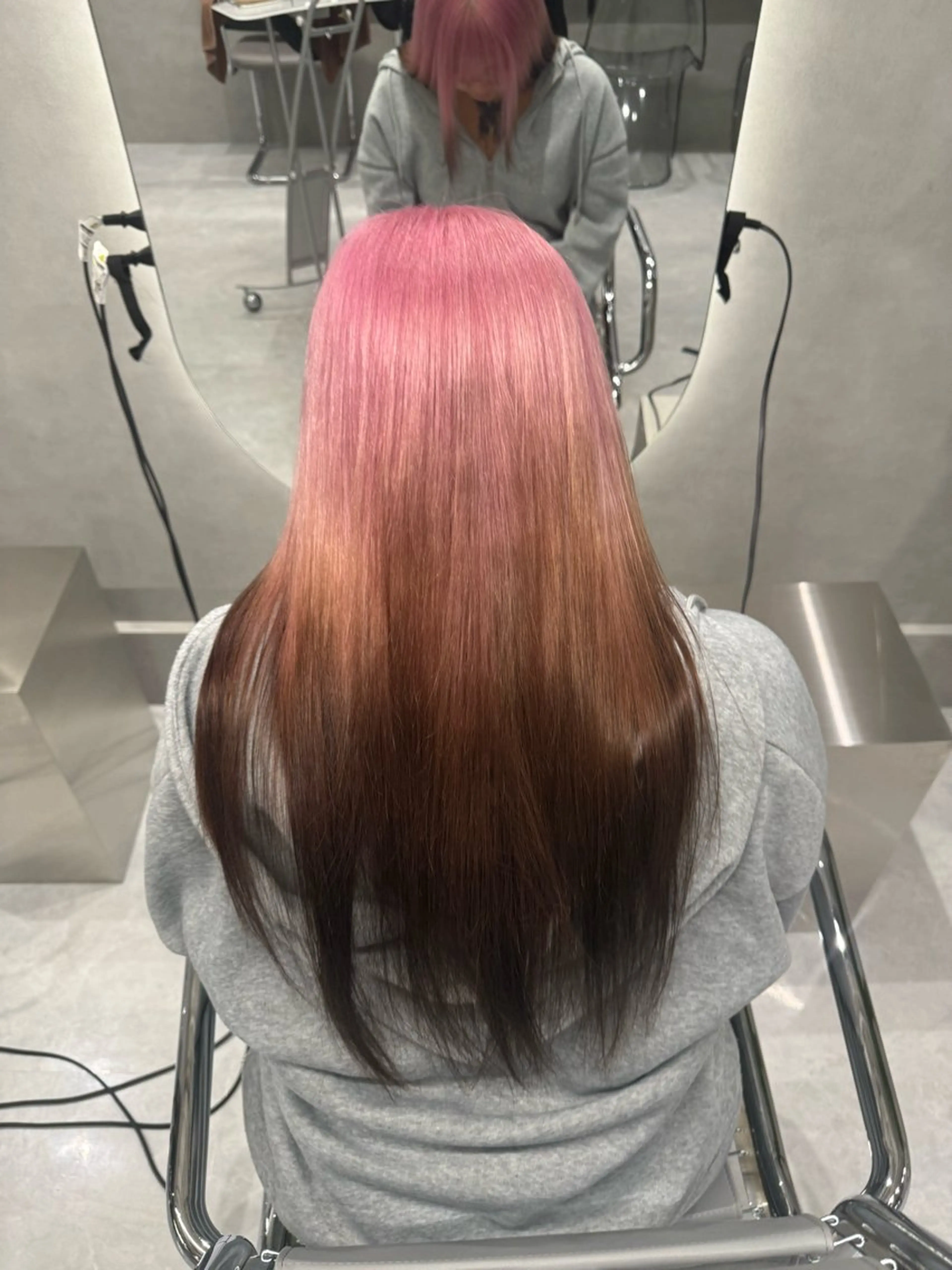 ロング ヘアカラー ホワイトカラー/梅田 ハイトーン/しんのヘアスタイル