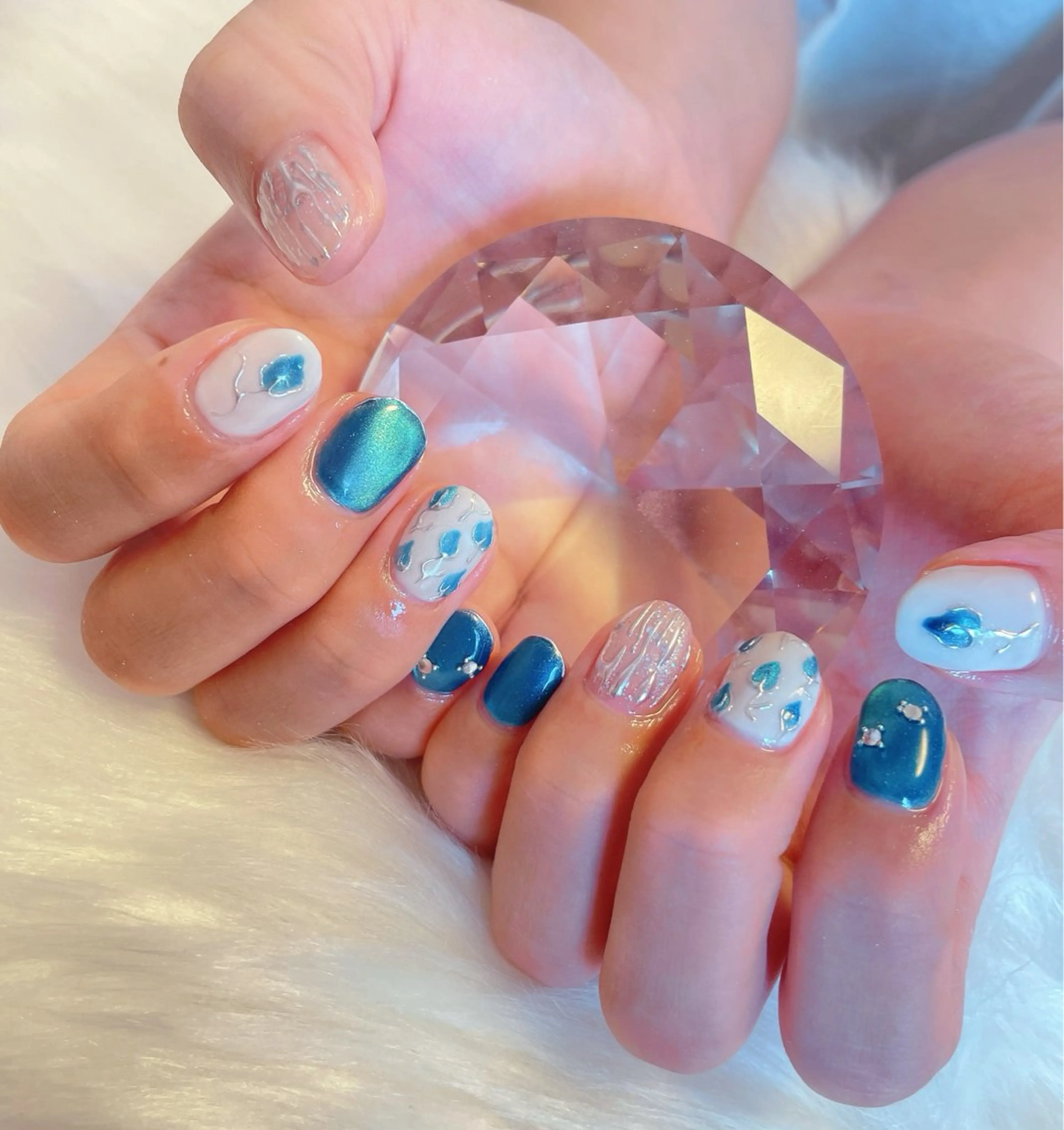 ネイル マグネットネイル ニュアンスネイル ハンドネイル Nail salon Betty❤︎のネイルデザイン