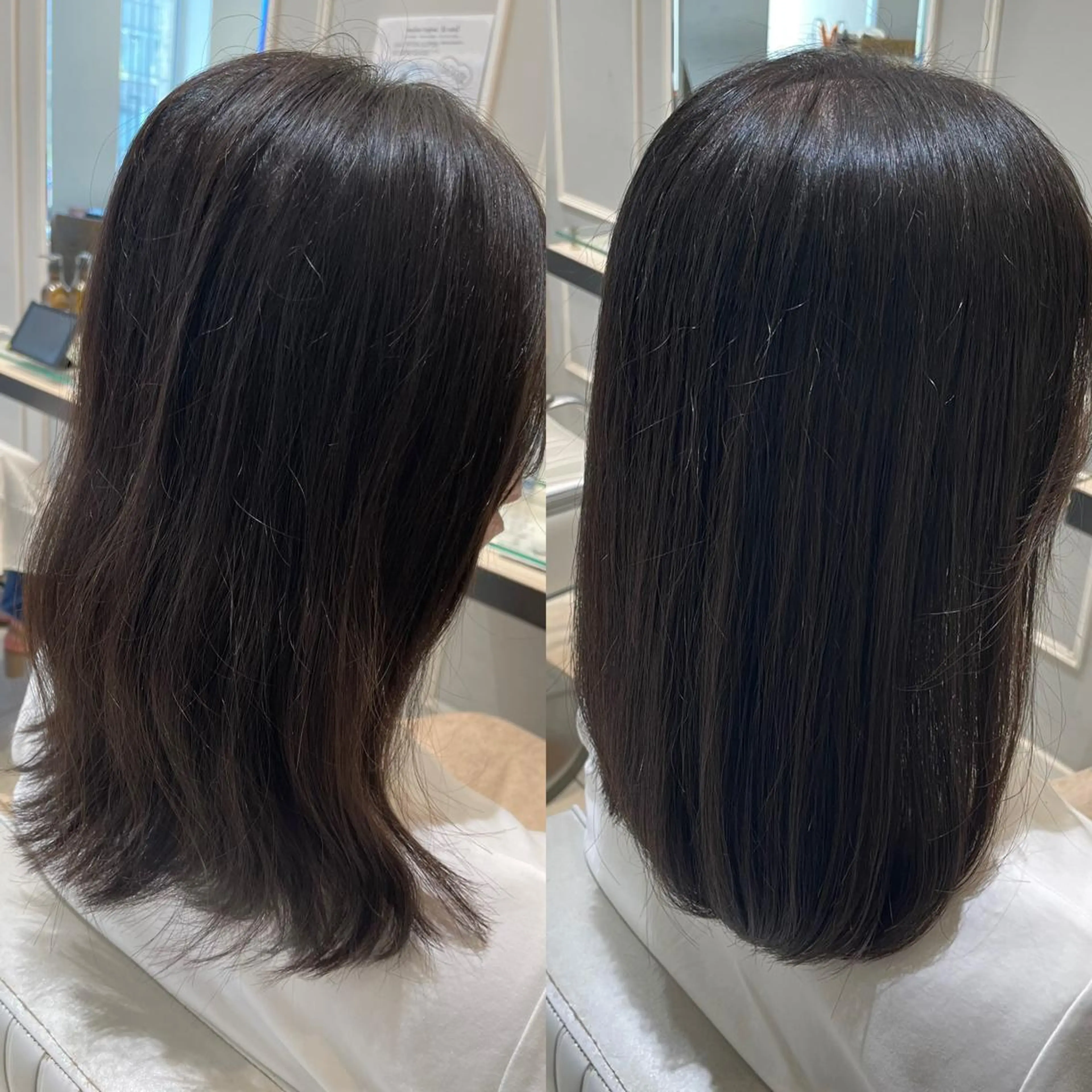 セミロング トリートメント 🩶赤み消しカラー 🐈‍⬛荻野美思🐾のヘアスタイル