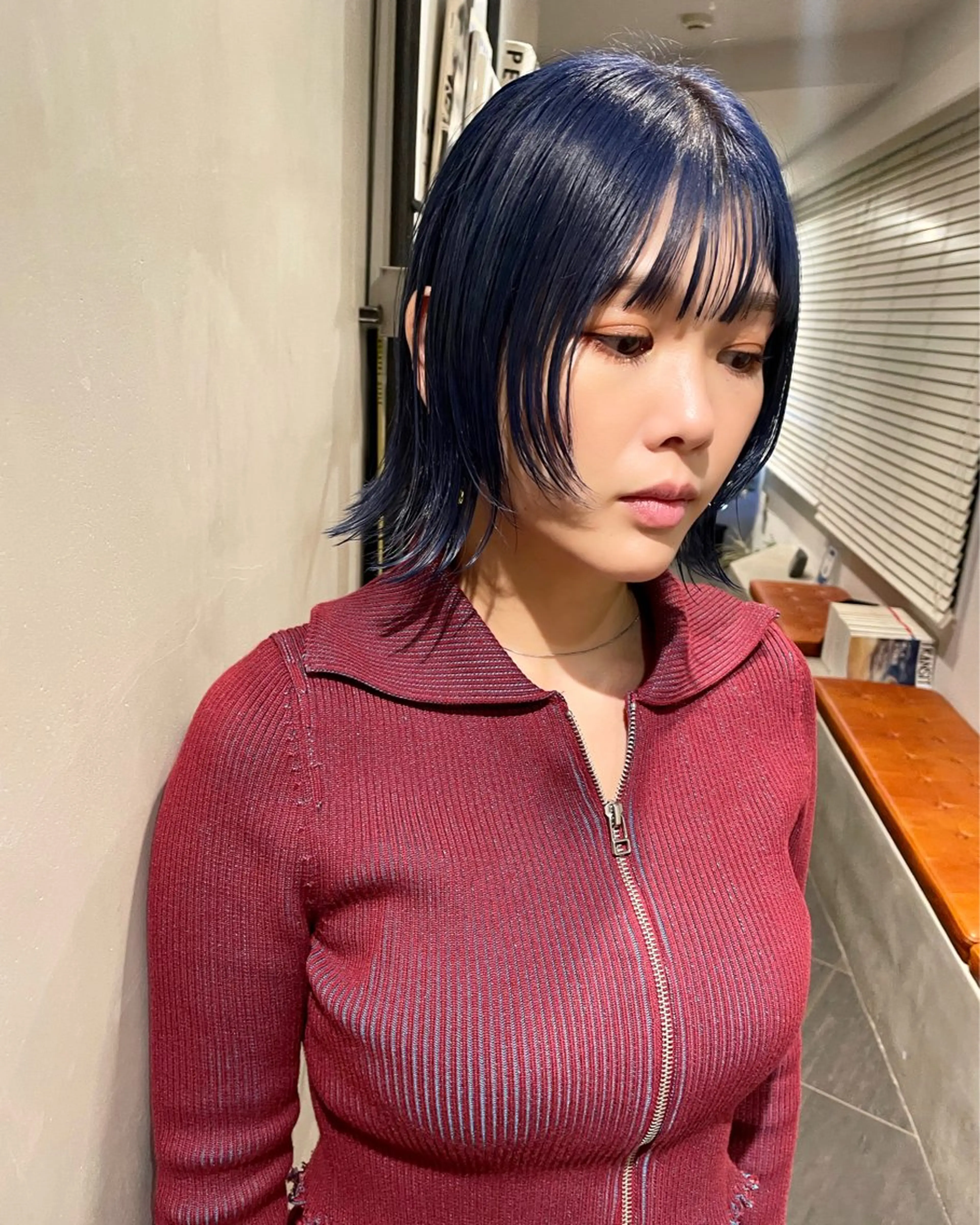 ミディアム カラー ヘアカラー トリートメント 優 作のヘアスタイル