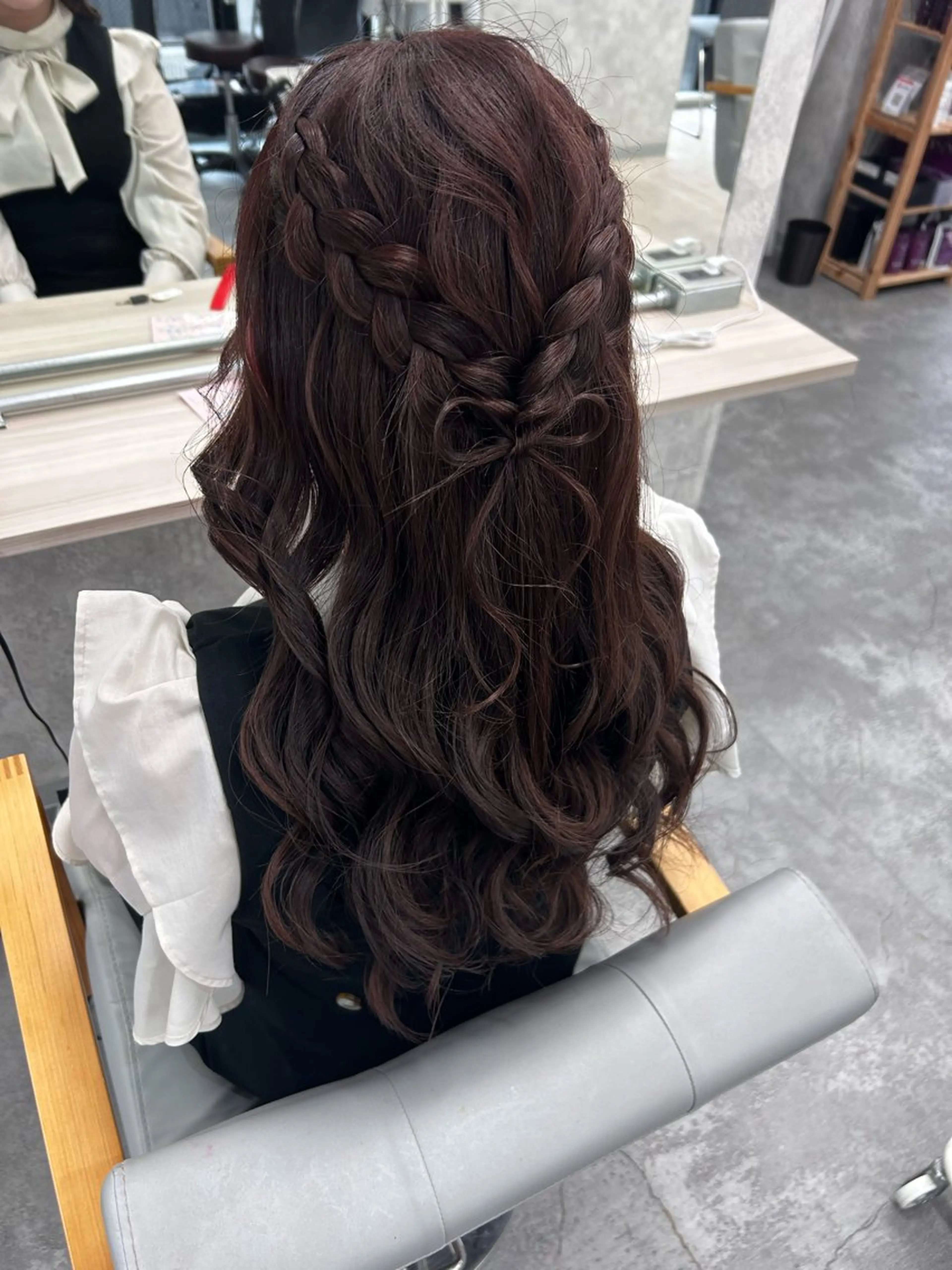 ロング ヘアアレンジ ヘアセット 💕誰より可愛い💕 ピンク🎀YUUKAのヘアスタイル