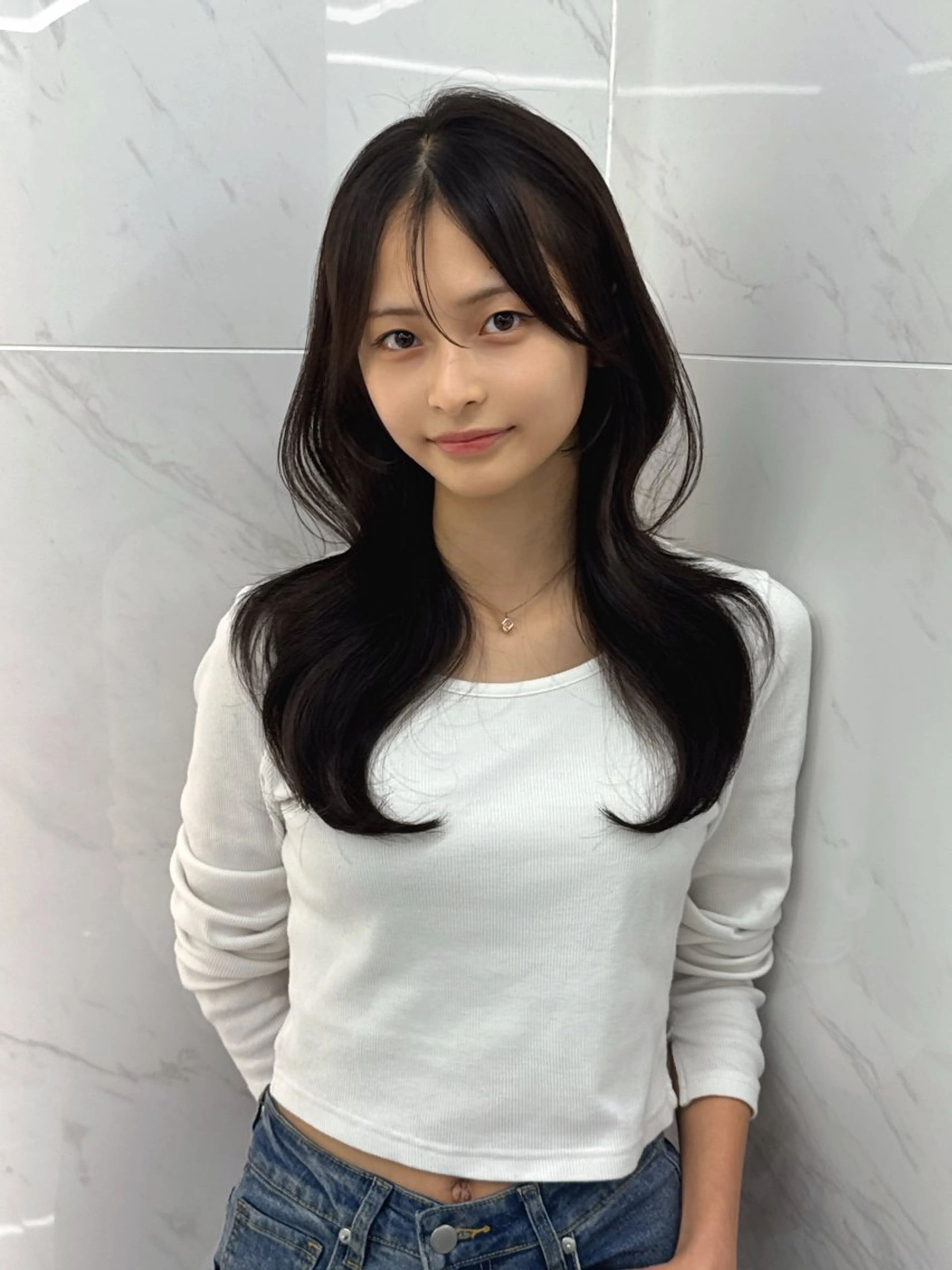 セミロング カラー カット ヘアカラー トリートメント ヘアセット 栄美容師 ケントのヘアスタイル