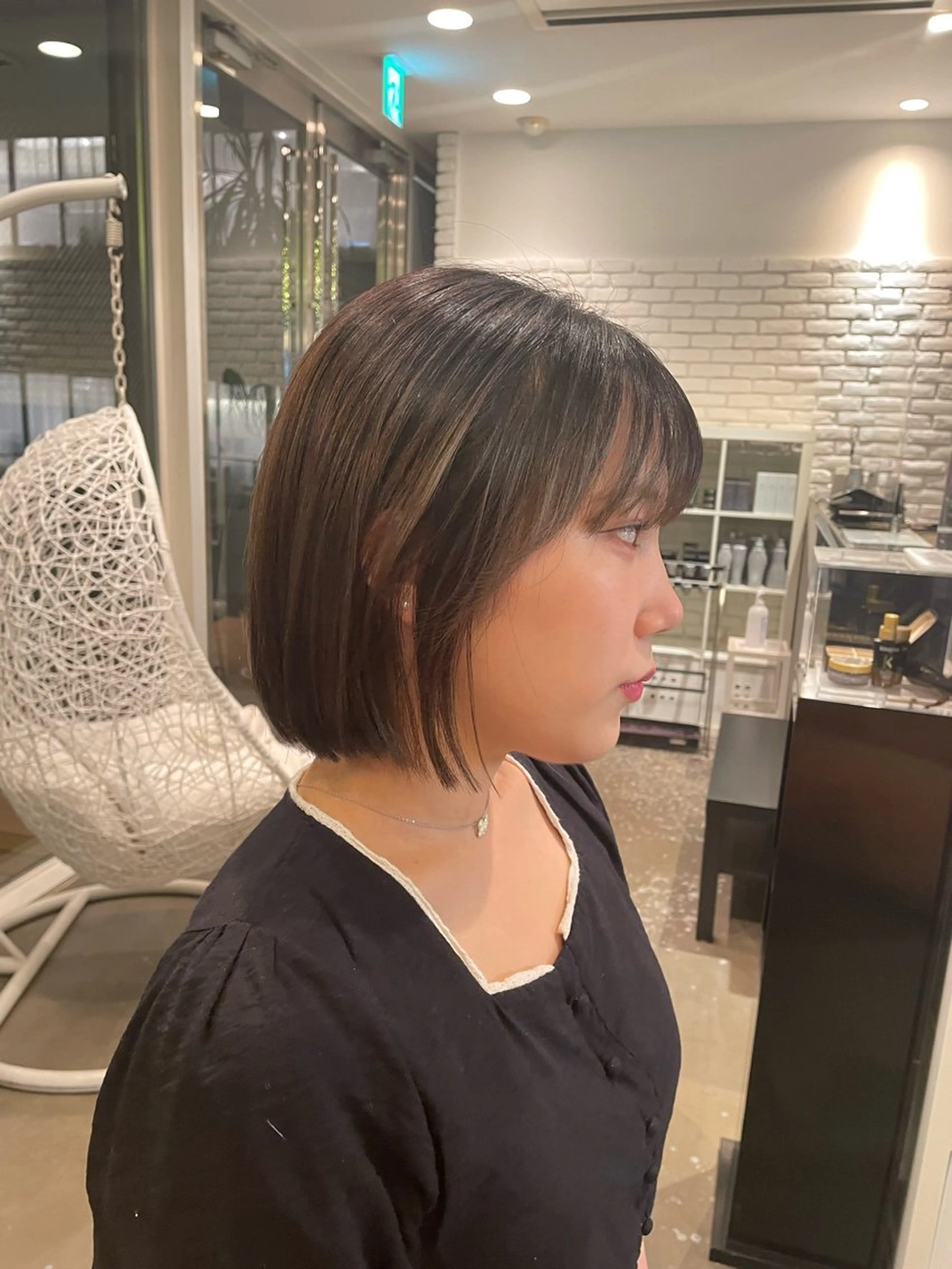ショート 切りっぱなしボブ ボブ ♡髪質改善/透明感 カラー/うらら♡のヘアスタイル