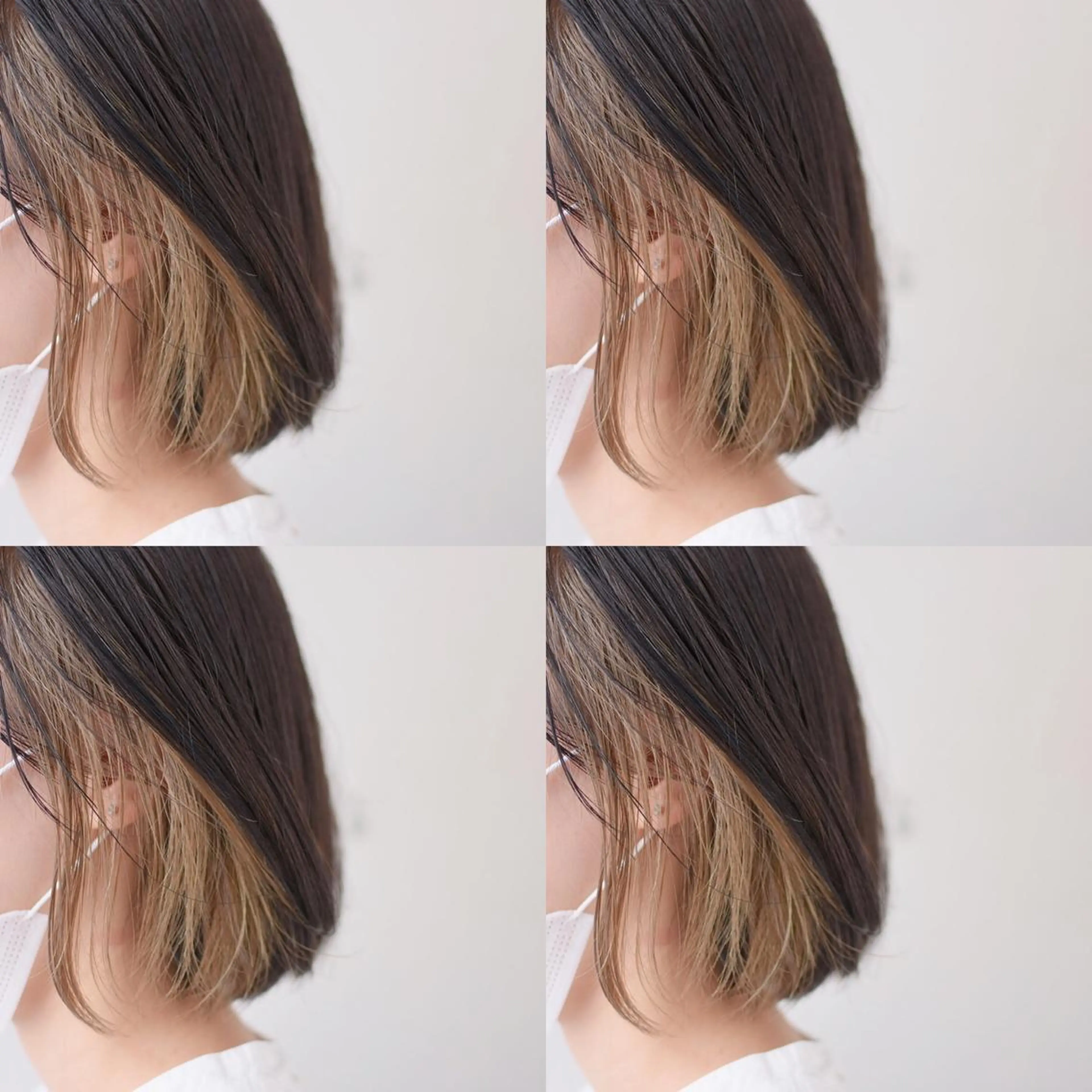 セミロング カラー ヘアアレンジ インナーカラー 竹内啓太 ボブのヘアスタイル