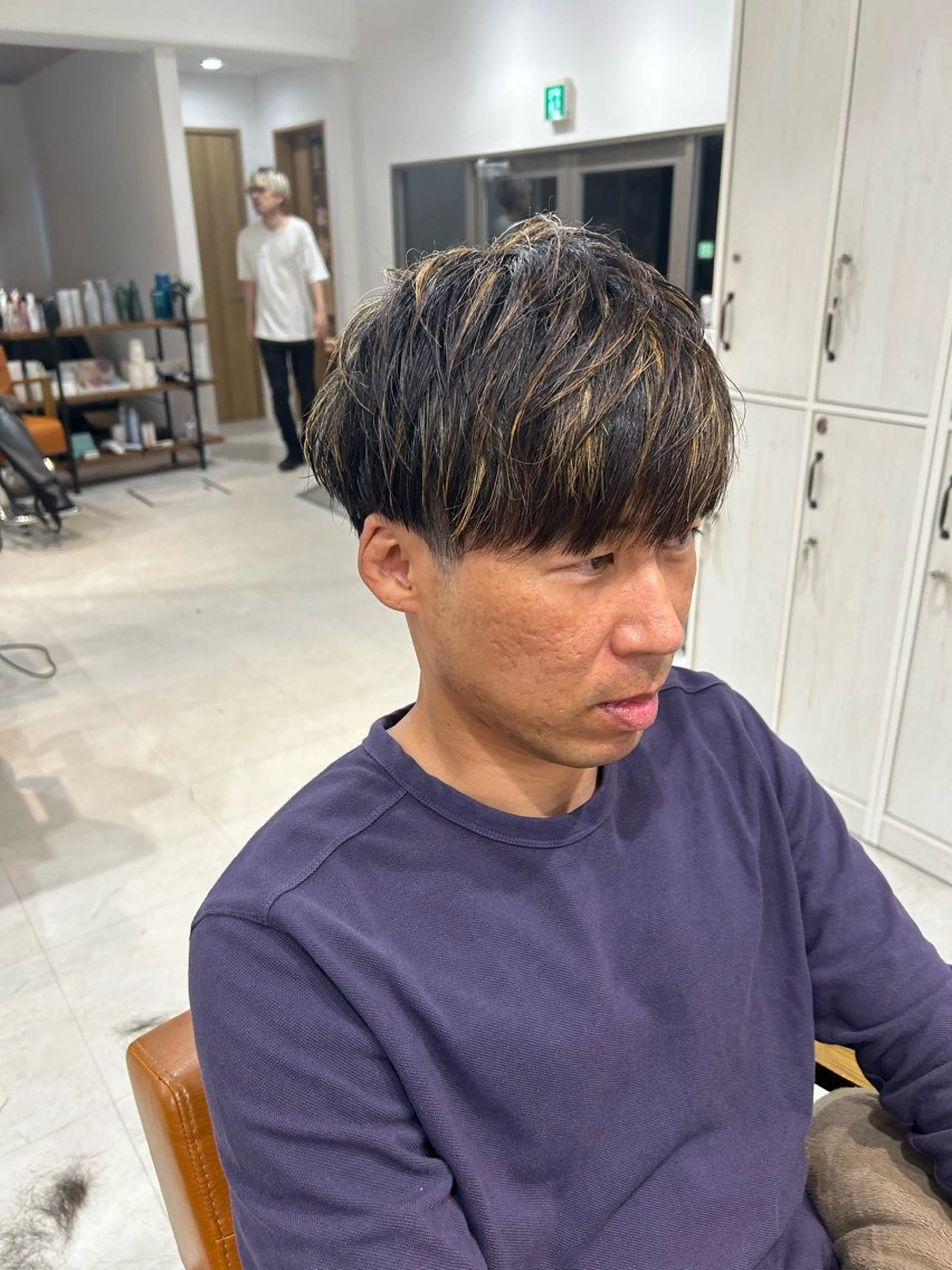 ショート カラー メンズ カット ヘアカラー 山﨑 燦人のヘアスタイル