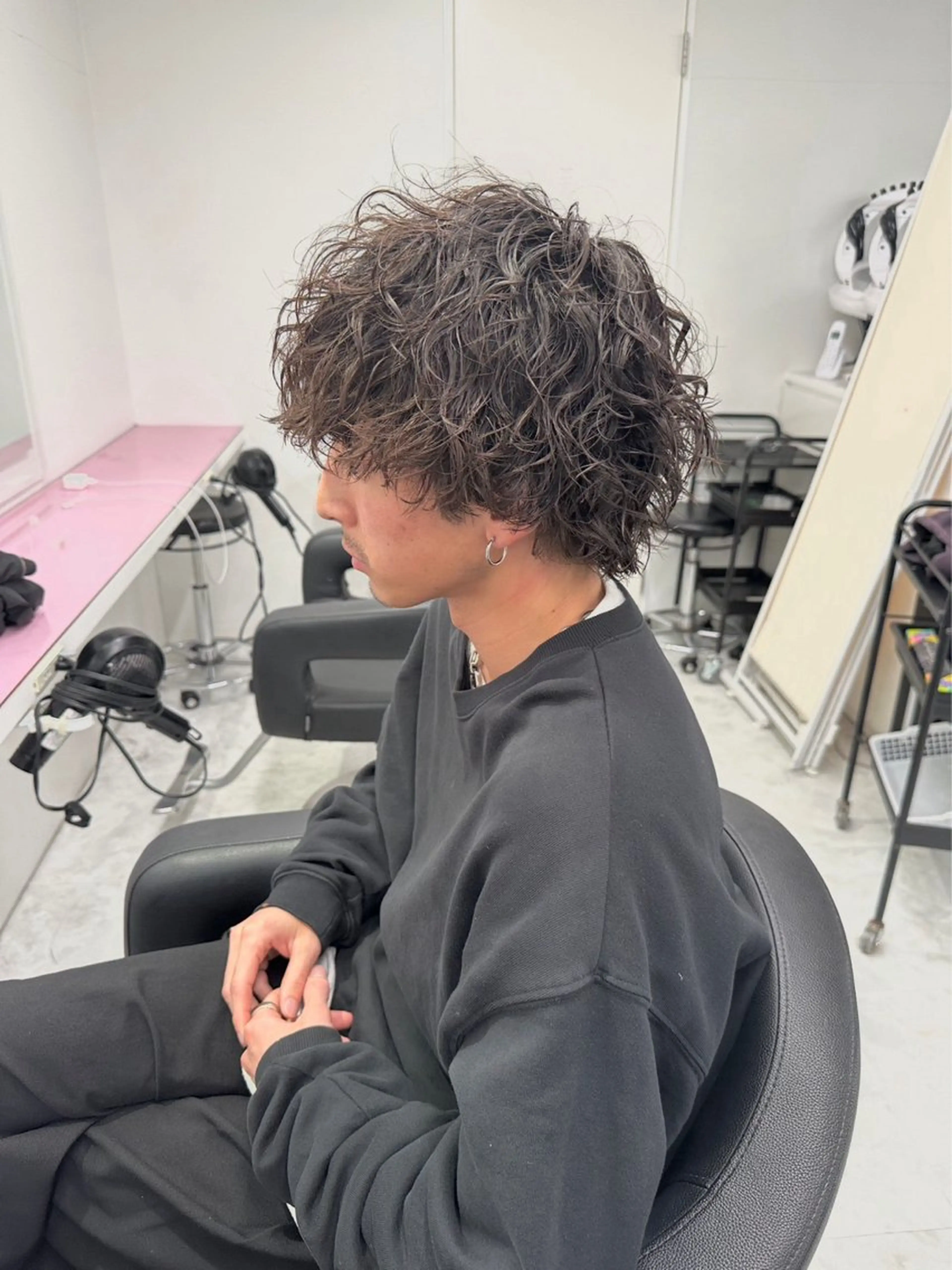ミディアム パーマ メンズ ミディアムパーマ メンズパーマ ⚡️メンズ特化⚡️ RYUKIのヘアスタイル