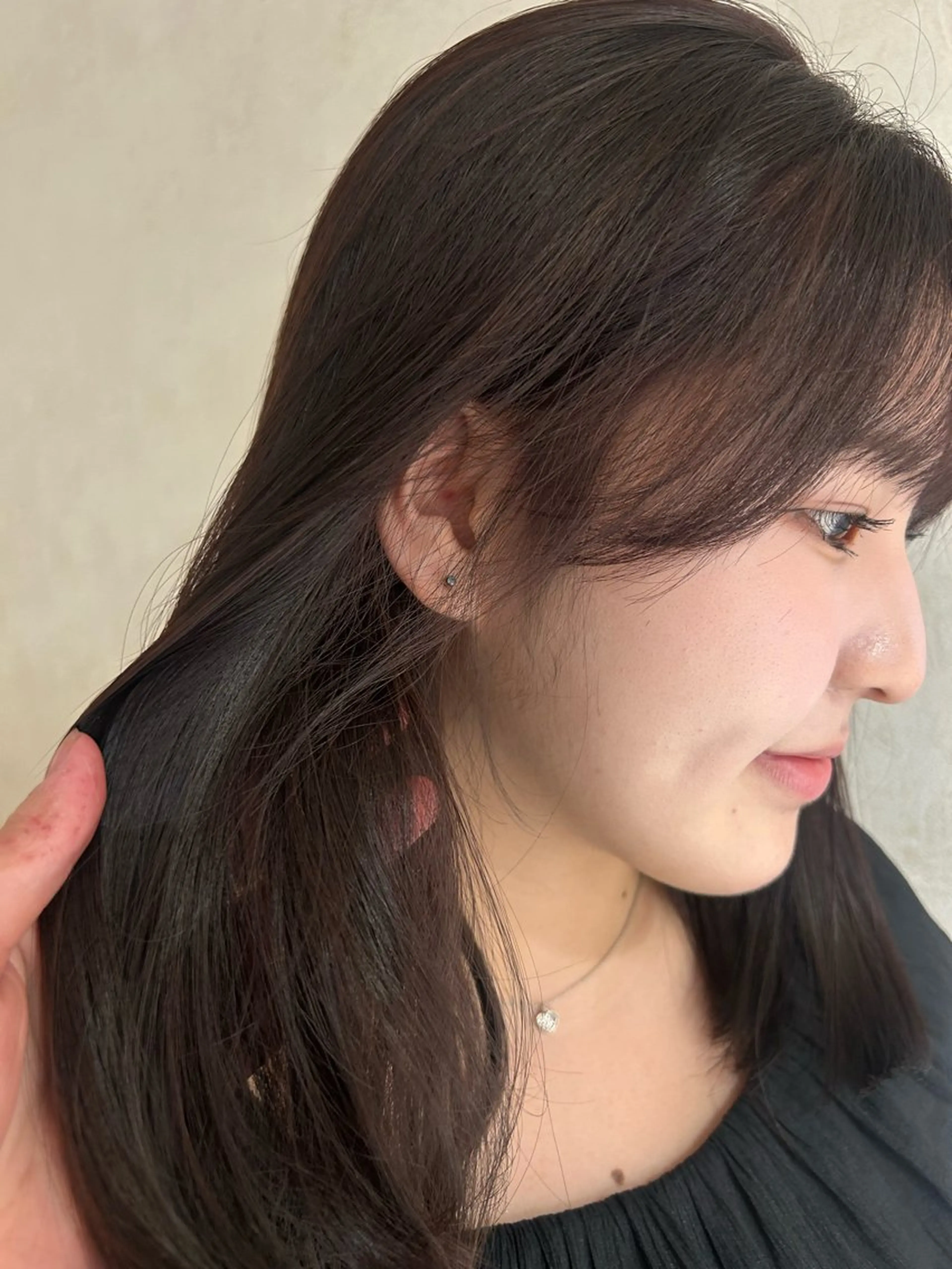 セミロング ヘアカラー 透明感カラー/カット 暖色カラー/Yukaのヘアスタイル