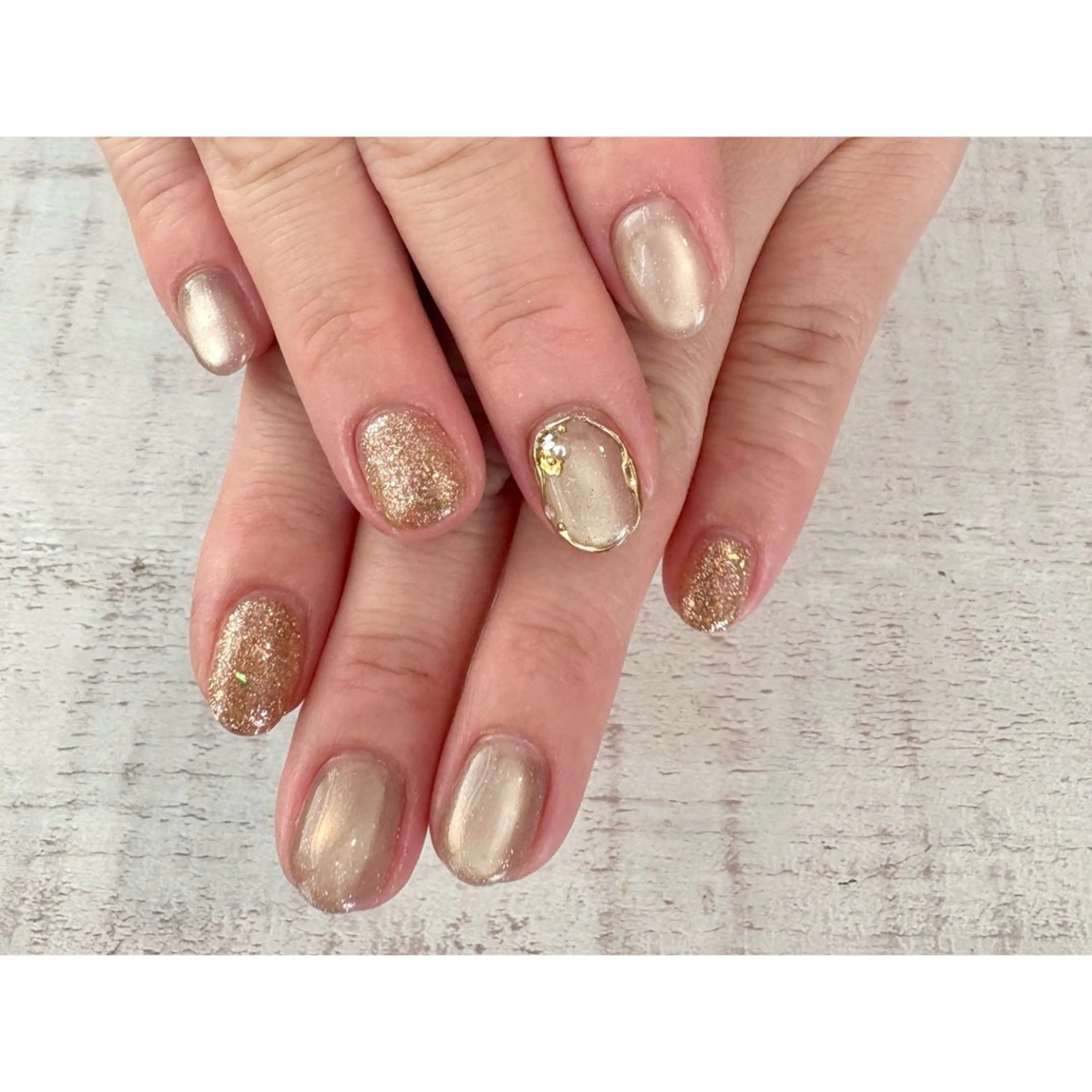 ネイル ハンドネイル 𖡼 yumenoのネイルデザイン