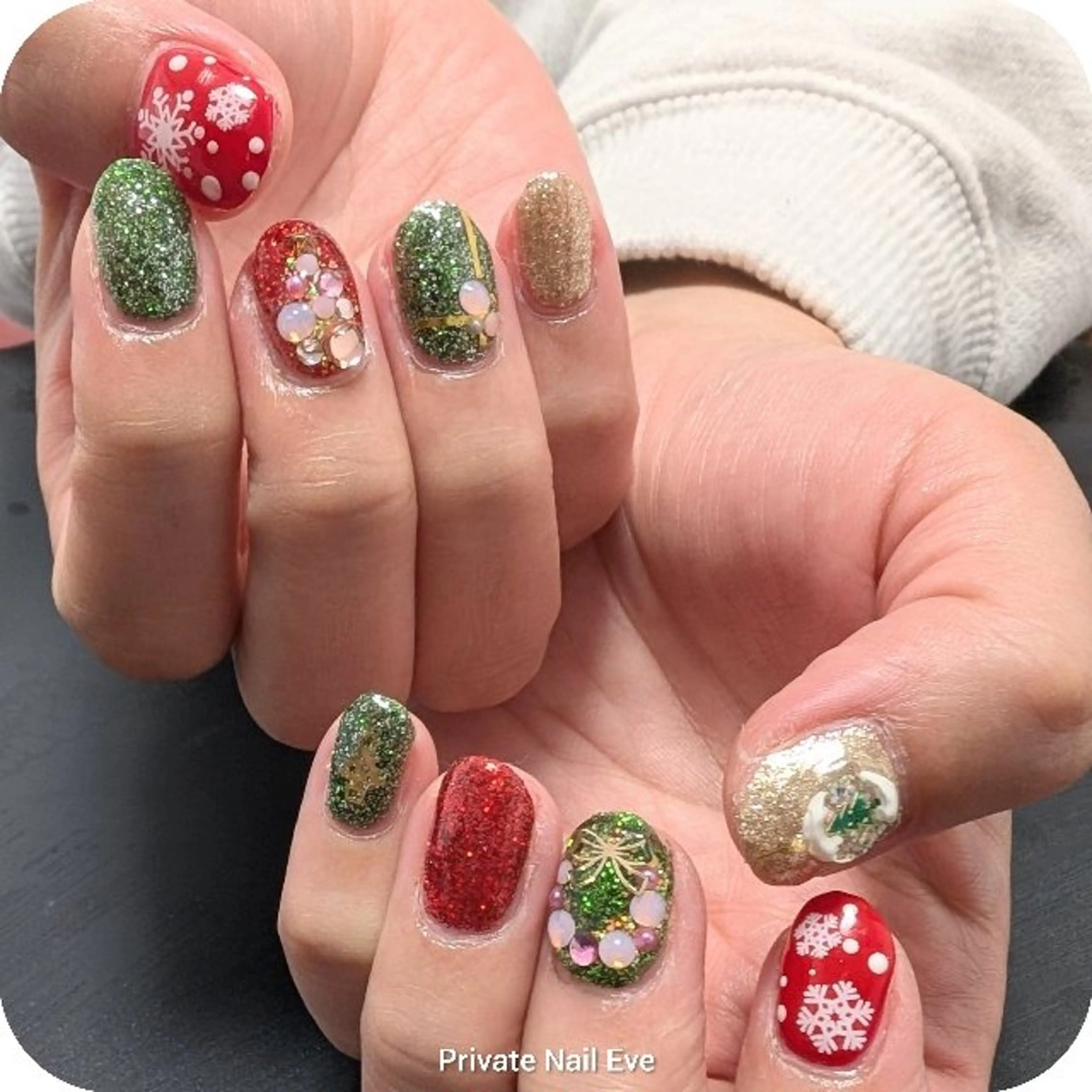 ネイル 冬ネイル クリスマス ハンドネイル ネイル junkoのネイルデザイン