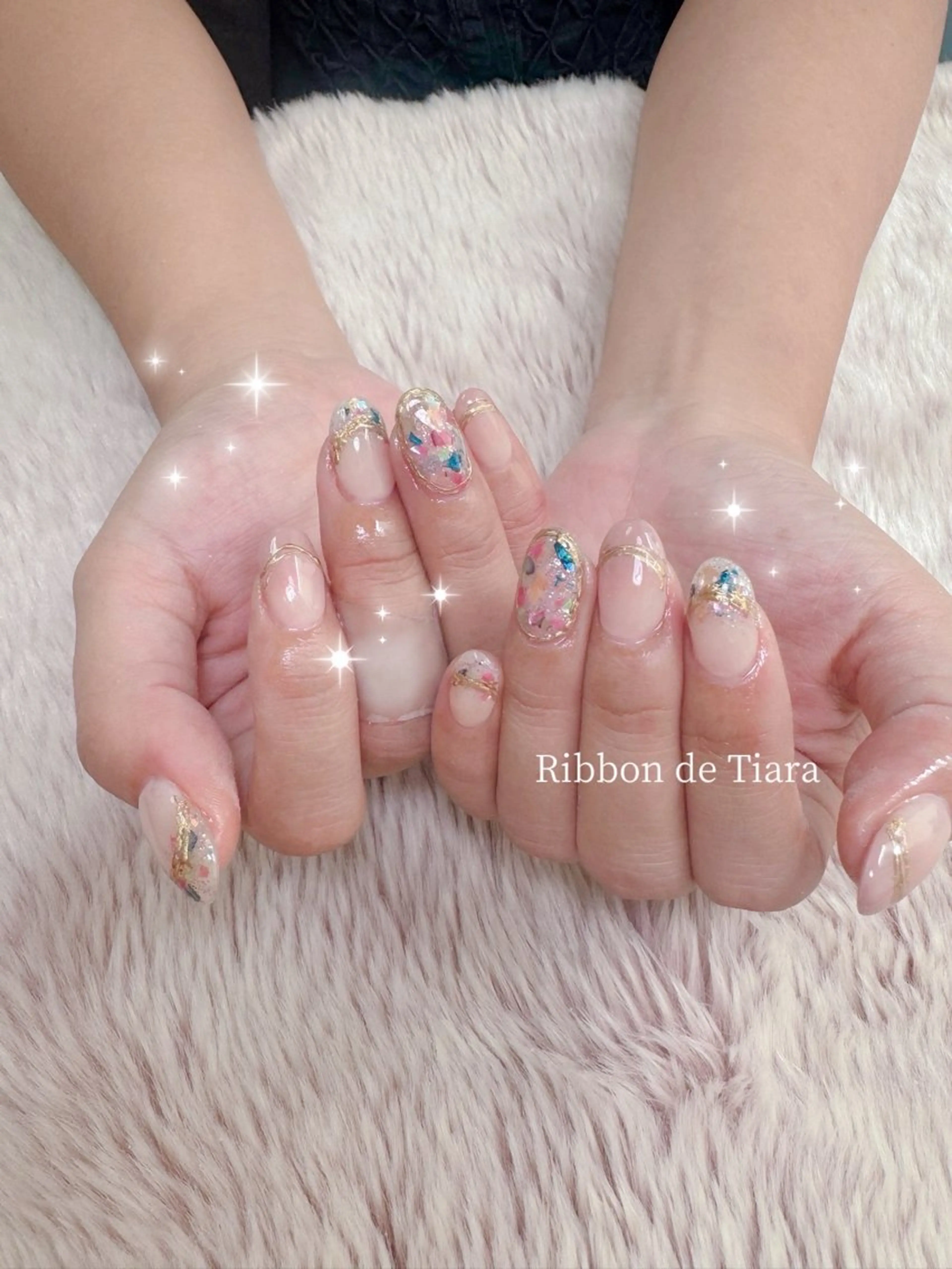 ネイル ハンドネイル Ribbon de Tiara MAKIのネイルデザイン