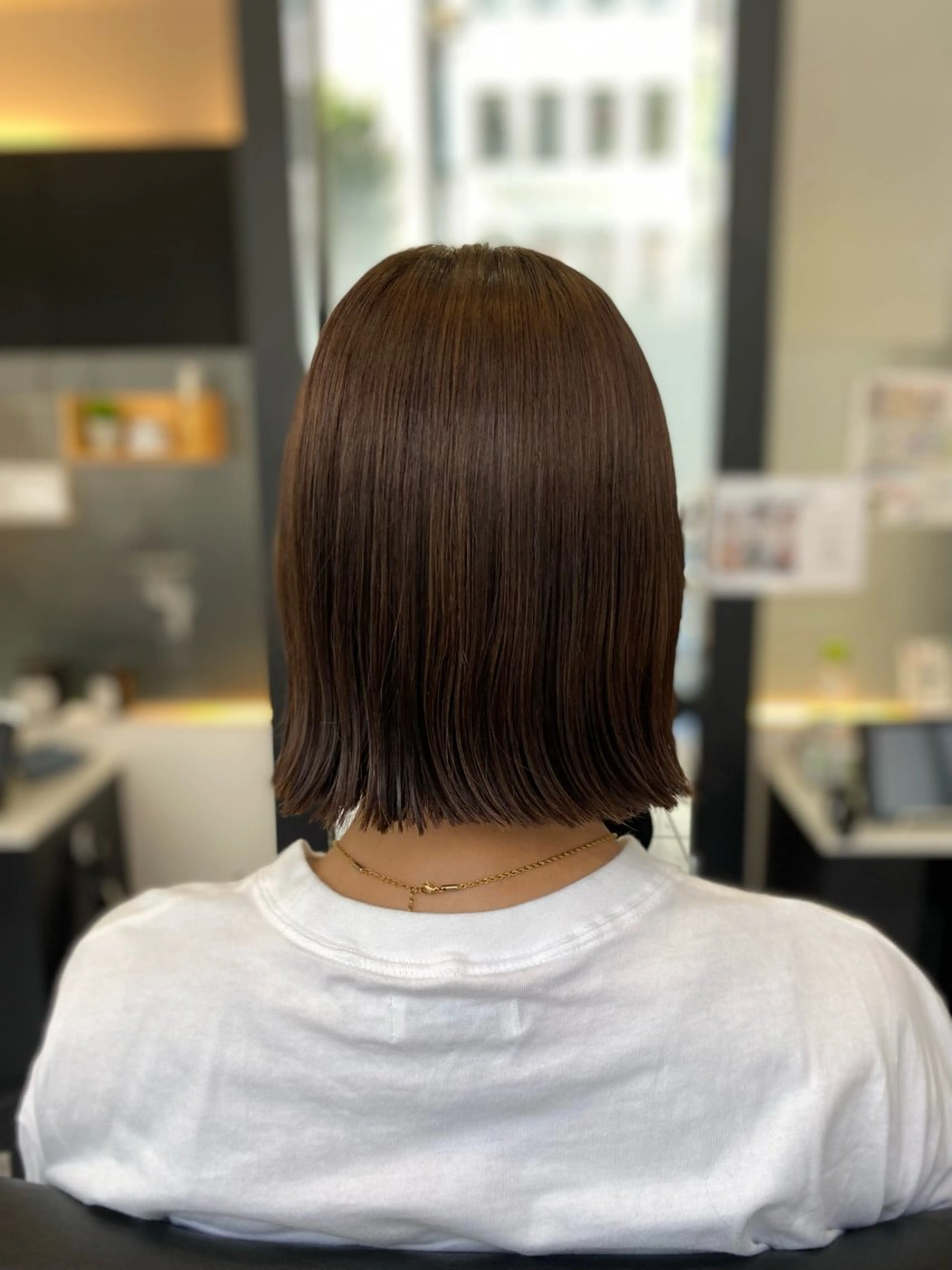 ショート カット トリートメント YASU🍎ボブ/ 赤系カラー/髪質改善のヘアスタイル