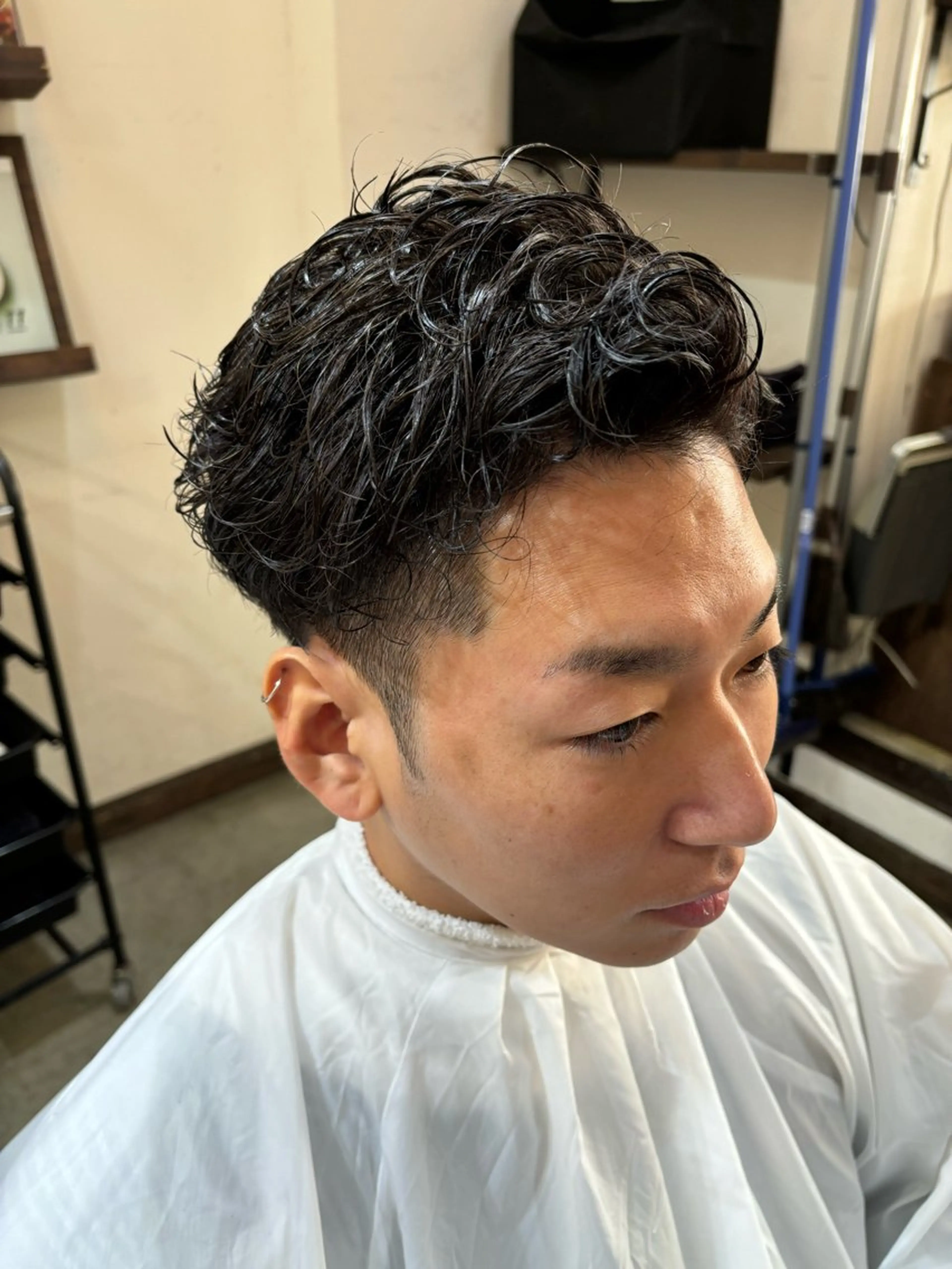 ショート カラー パーマ カット パーマ 池田達也anyhow /副店長のヘアスタイル