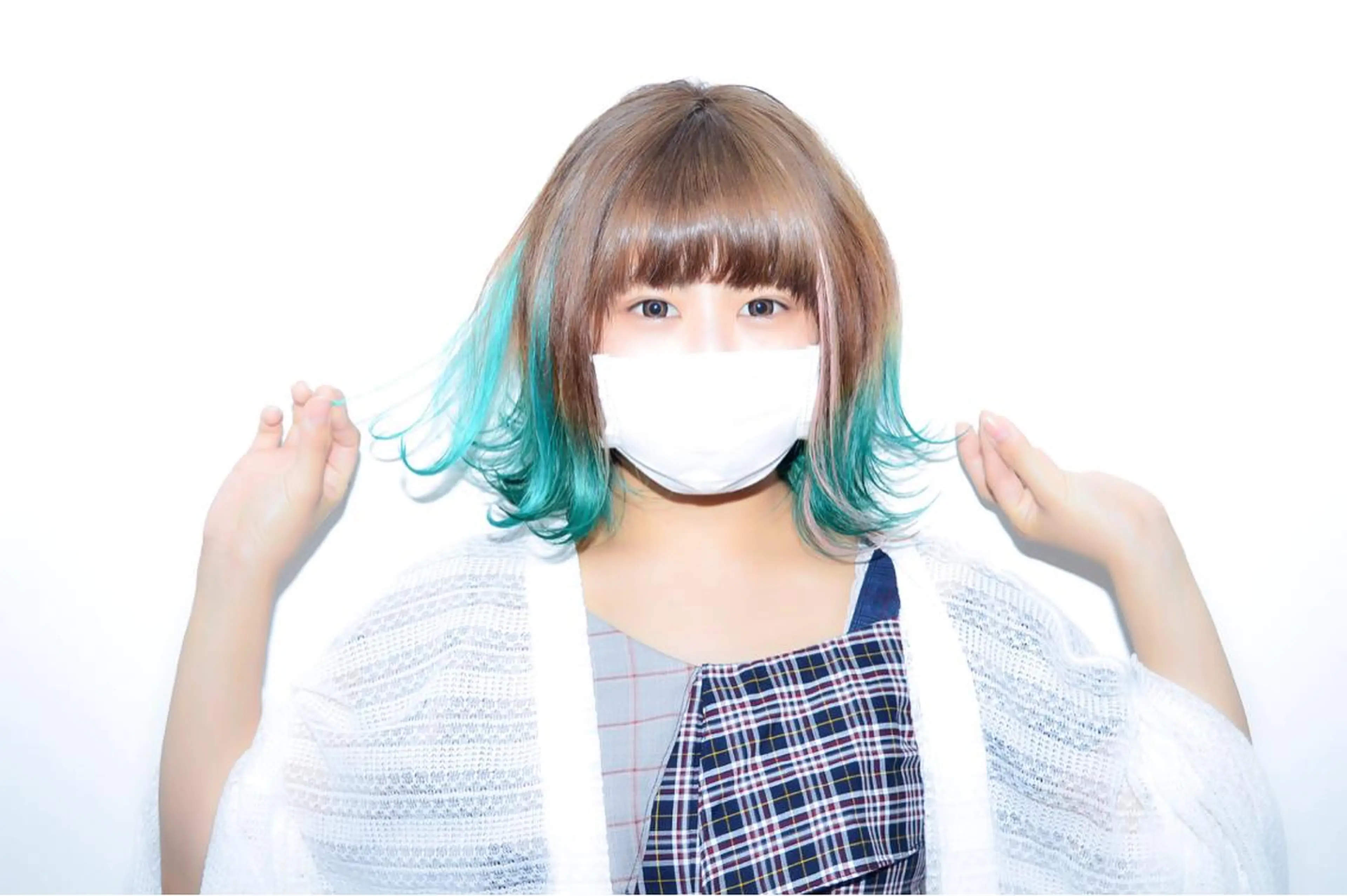 ミディアム カラー メッシュ ヘアカラー トリートメント エクステリピート率 No.1 菊池　悠介のヘアスタイル