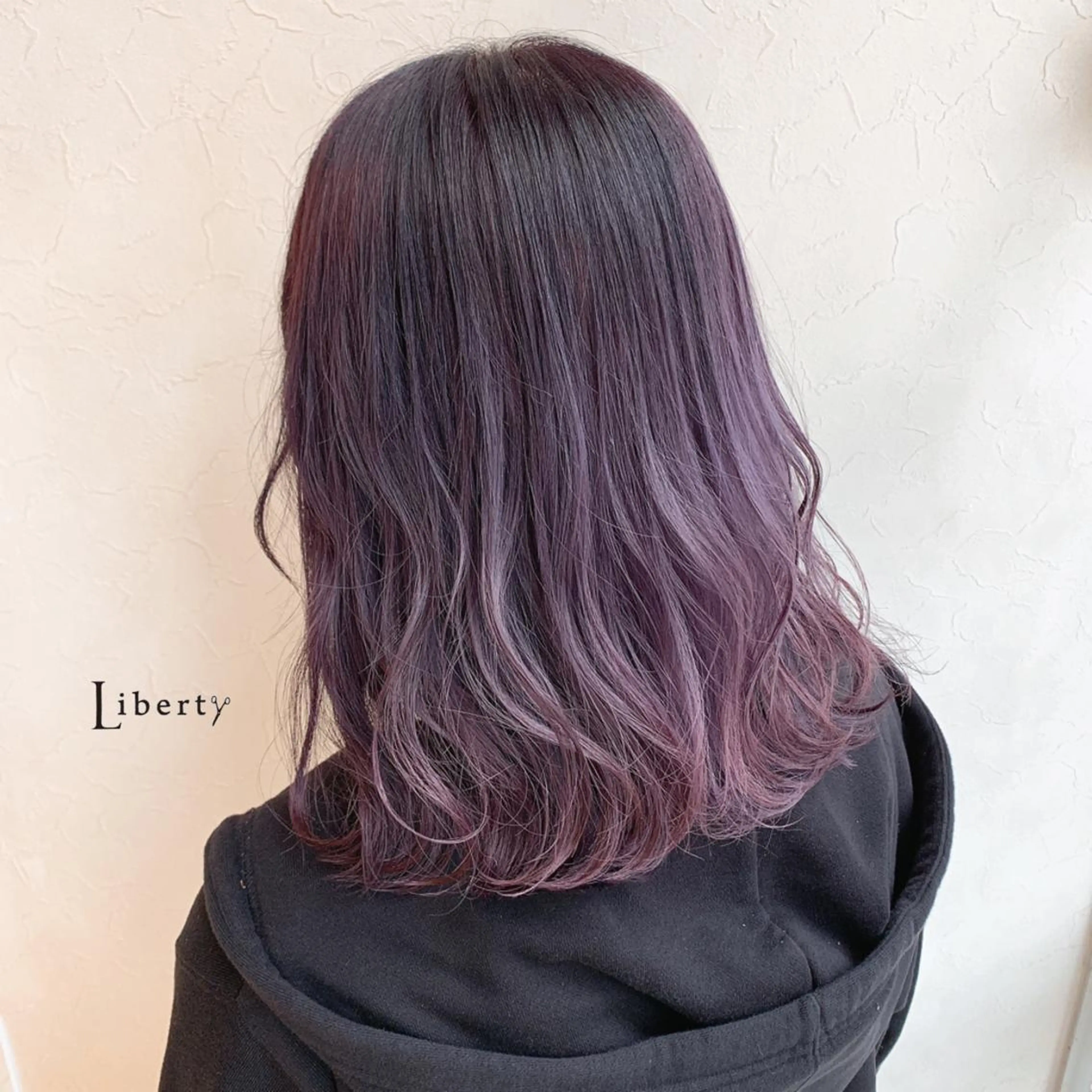 ミディアム カラー ピンクカラー バイオレットカラー ヘアカラー トリートメント Liberty 店長 TAJIMAのヘアスタイル
