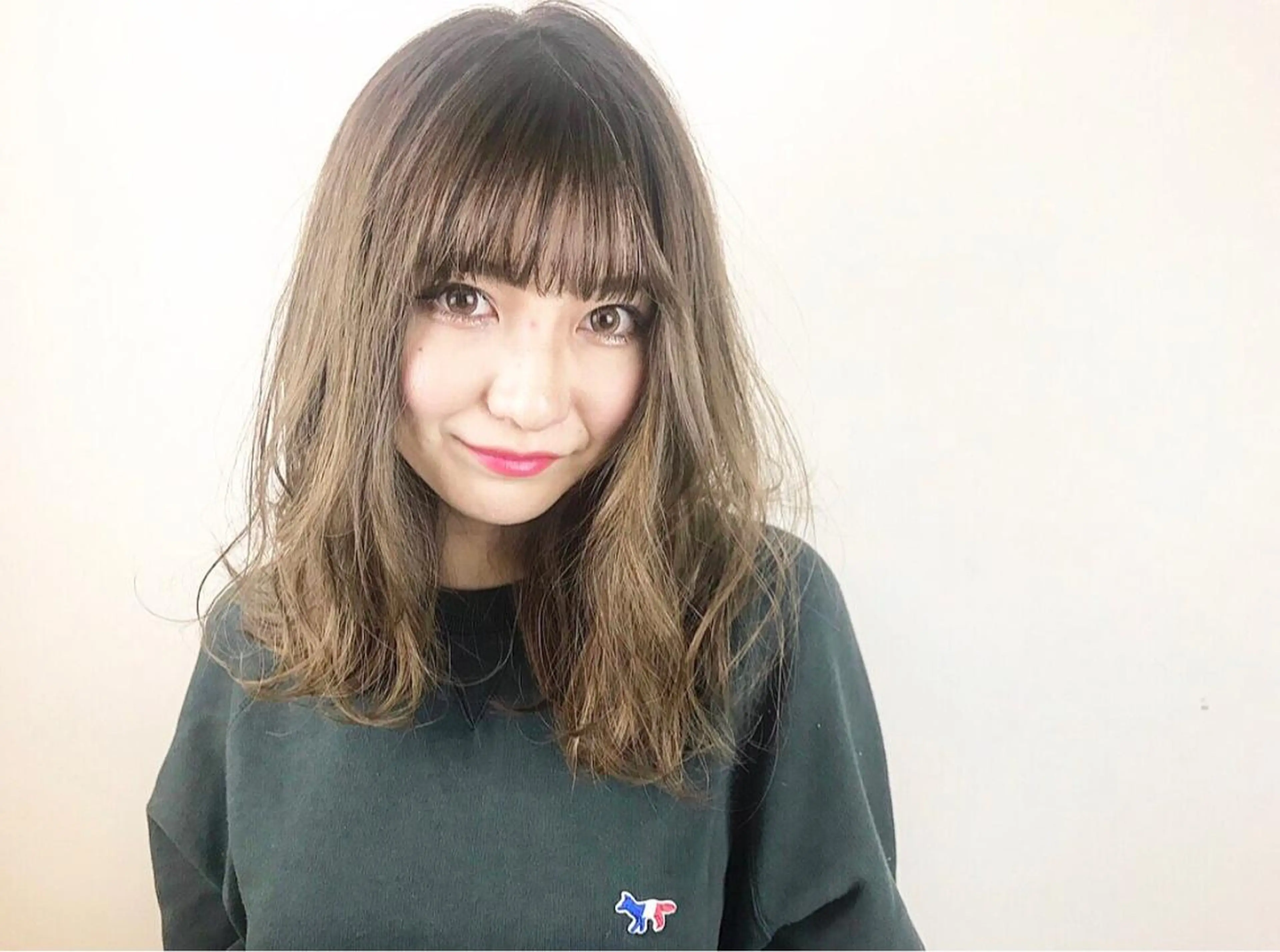 セミロング 岡山 亮介のヘアスタイル