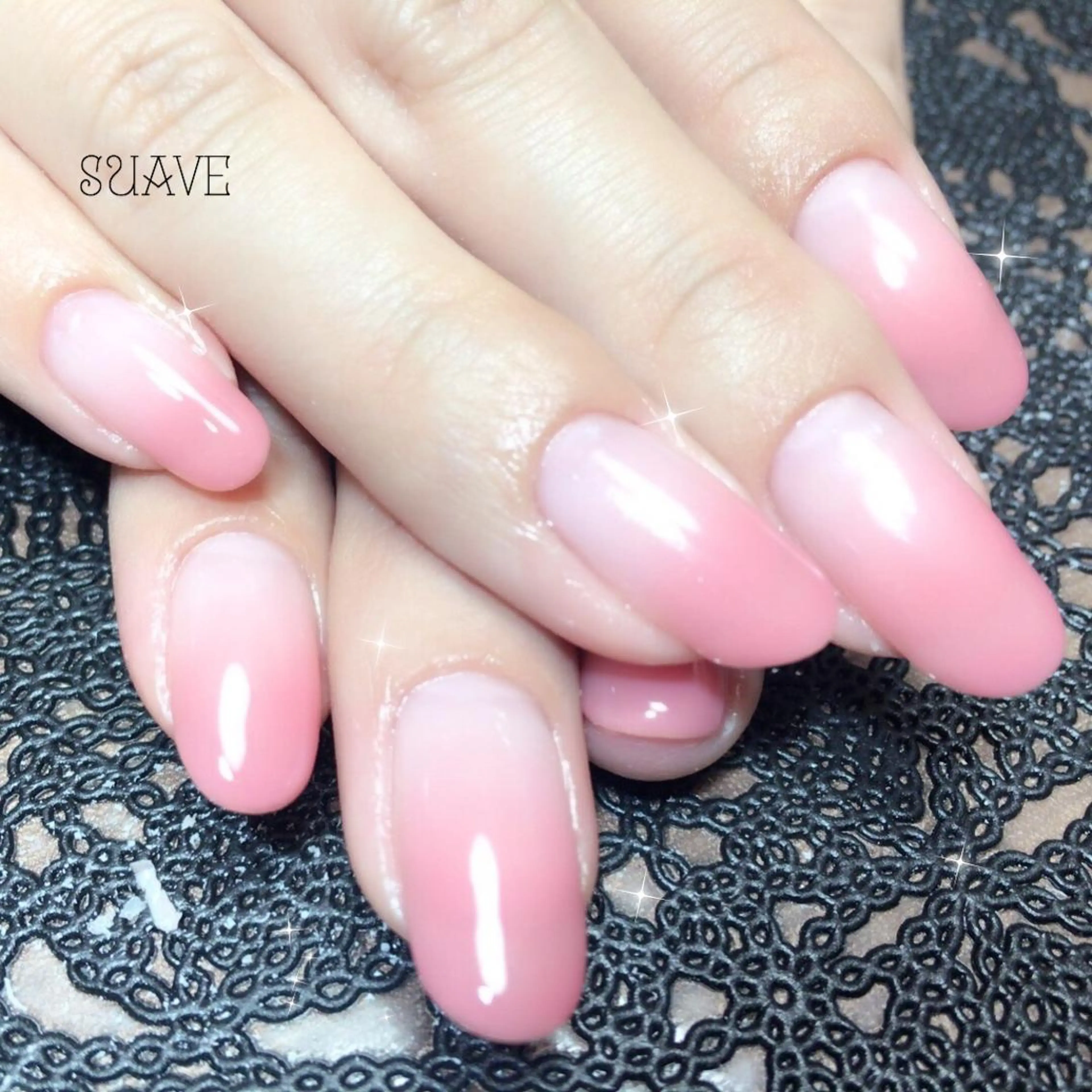 ネイル ジェルネイル グラデーション オフィスネイル ピンク シンプルネイル Nail Suave (シュアーヴ)のネイルデザイン