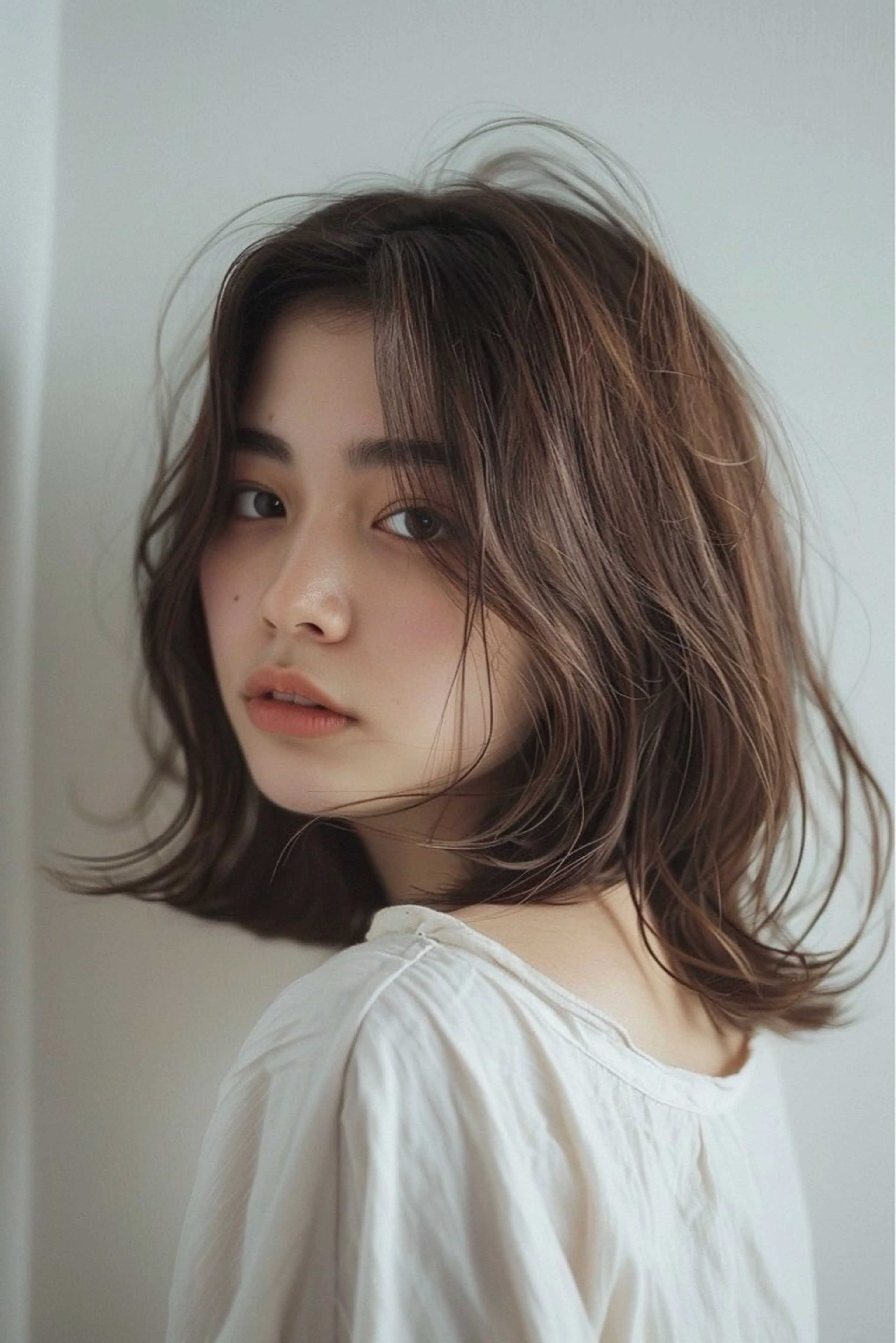 ミディアム カラー パーマ ヘアアレンジ ブラウンカラー ケアカラー 透明感カラー 髪質改善 カット ヘアカラー トリートメント 🌈Luana🌈 公式/大通のヘアスタイル