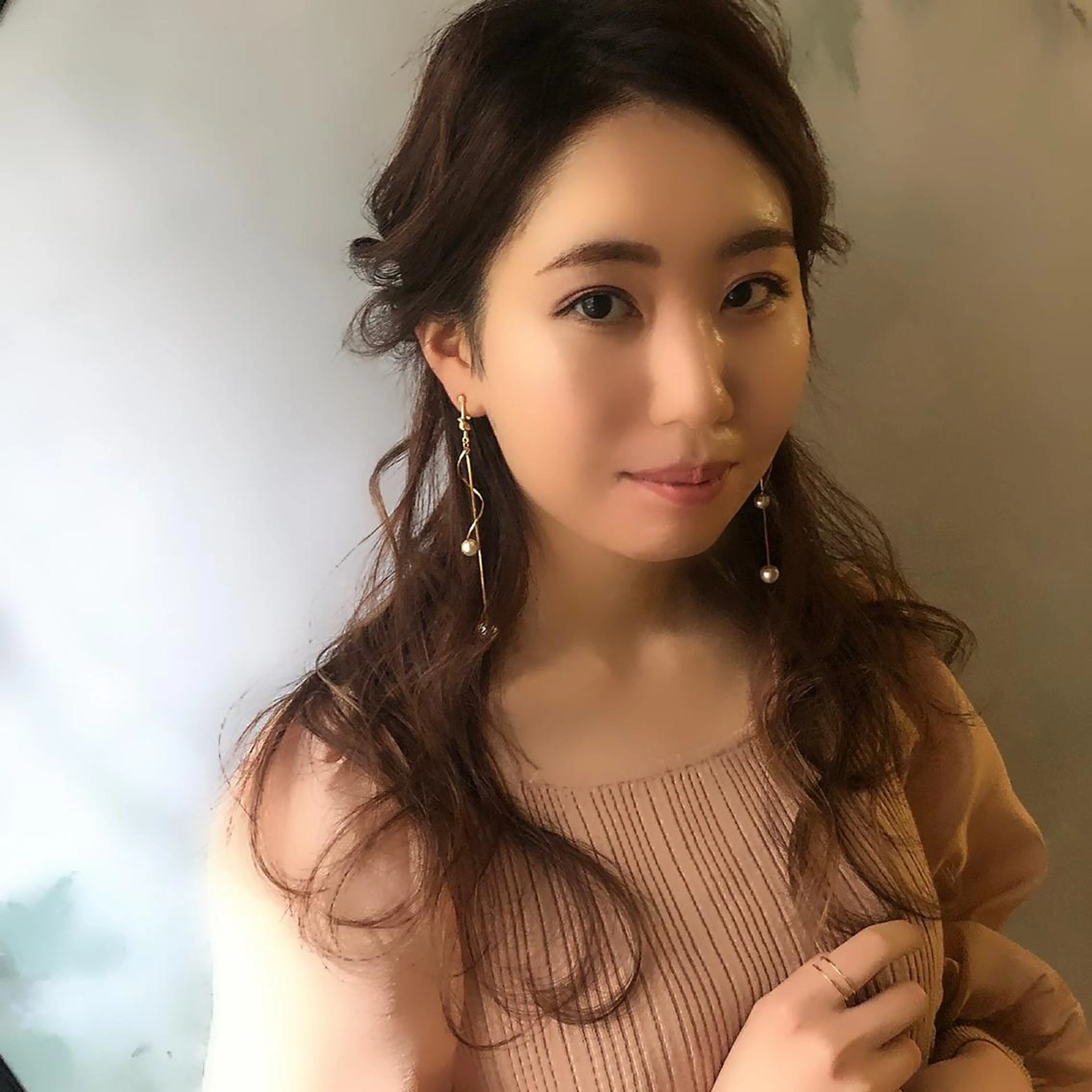 ロング ヘアアレンジ ハーフアップ 似合わせカット 飯塚 沙衣のヘアスタイル