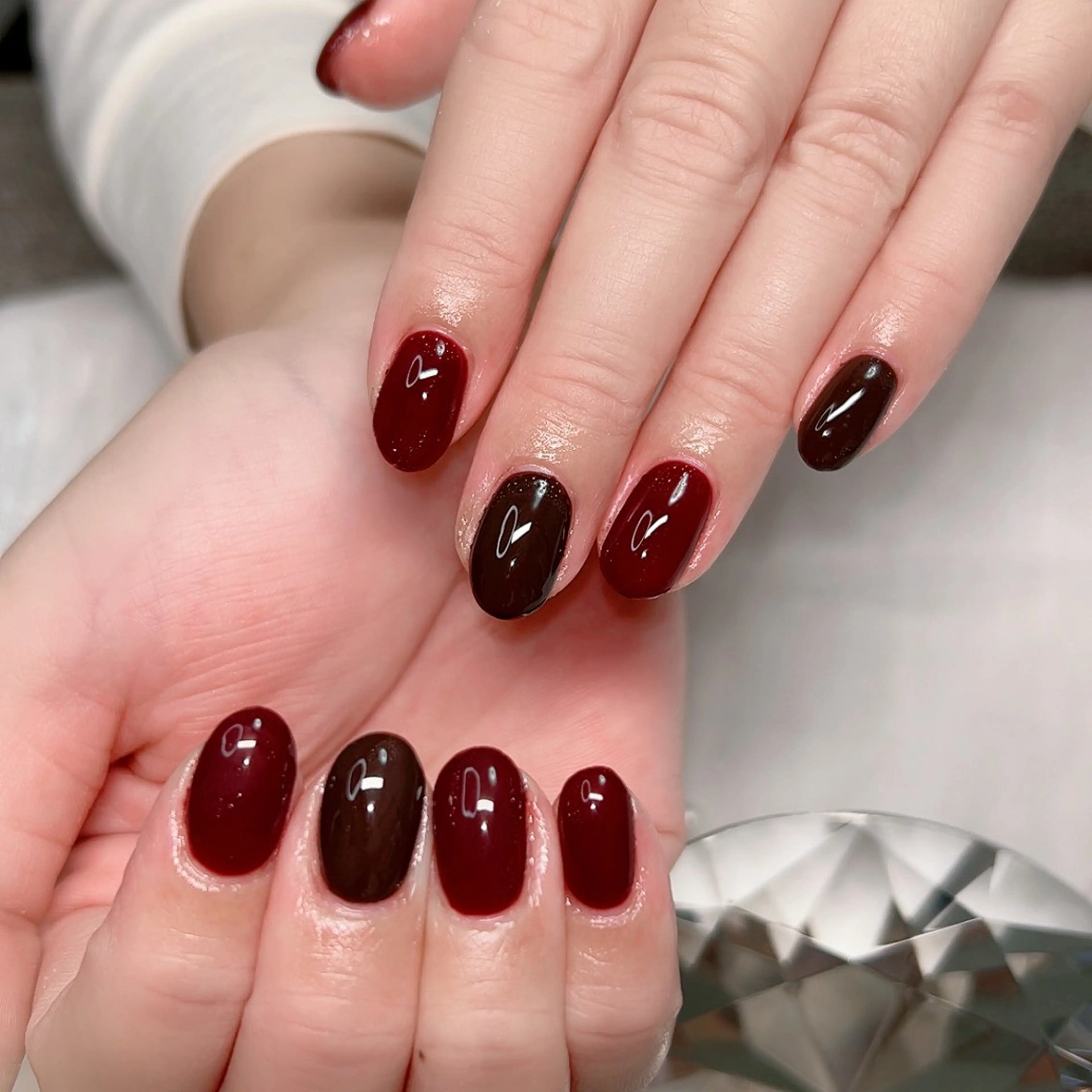 ネイル アートネイル フレンチネイル ジェルネイル グラデーション マグネットネイル ハンドネイル Cute Tips nailのネイルデザイン
