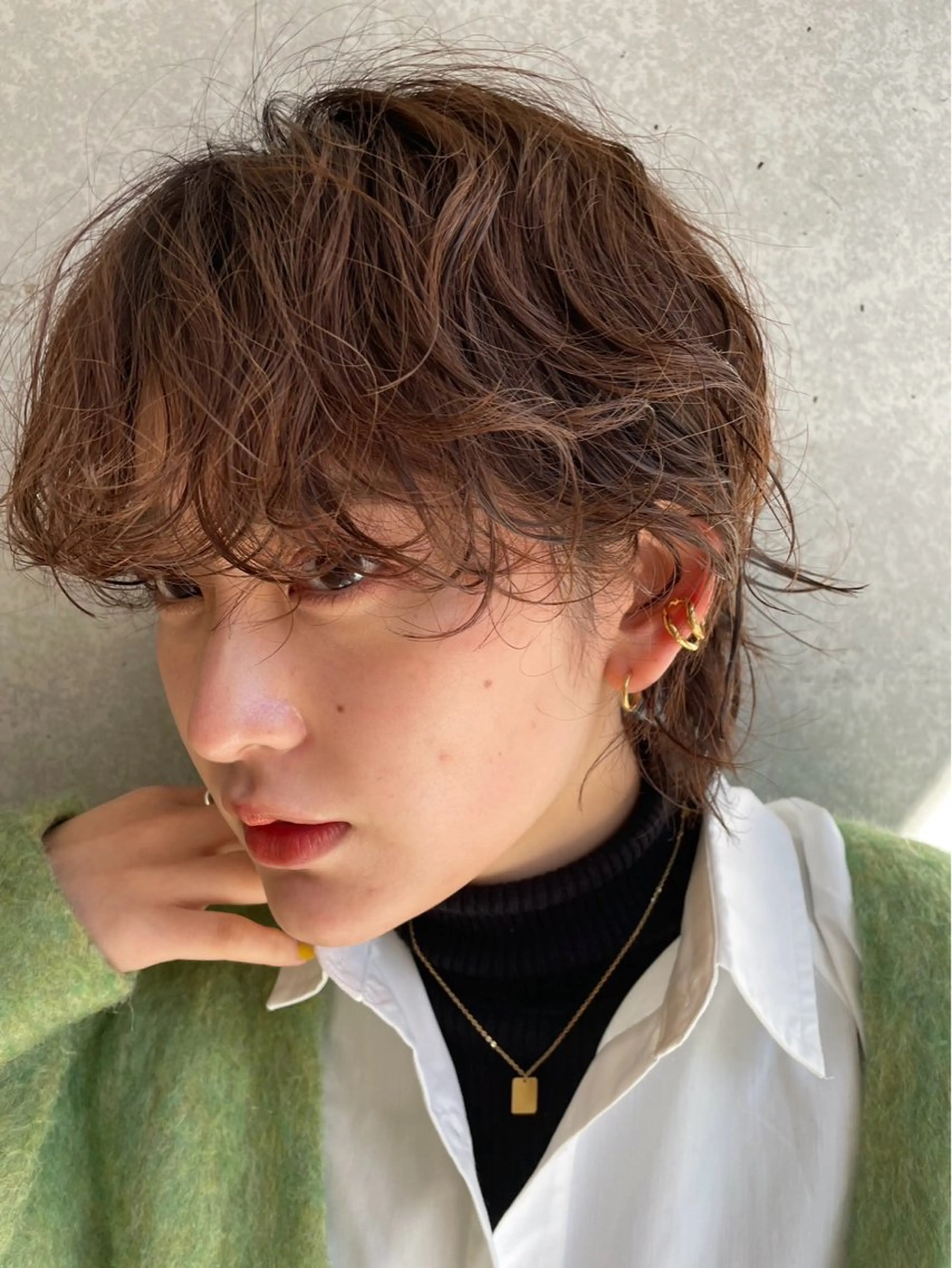 ミディアム ミディアムパーマ 🍒柔らかモテカラー 🍒Ryugaのヘアスタイル