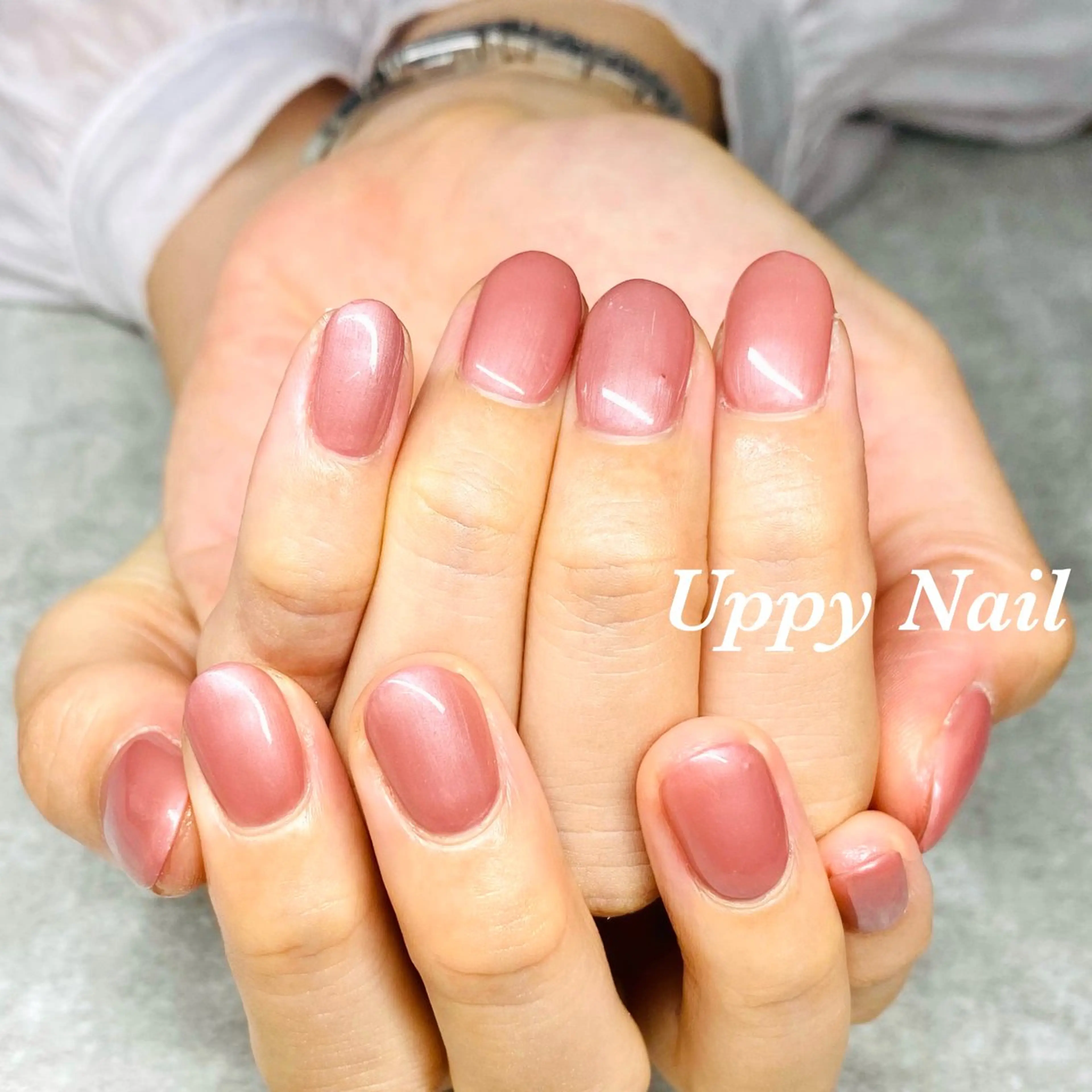 ネイル ワンカラーネイル ピンク ハンドネイル Uppy Nail ukyoのネイルデザイン