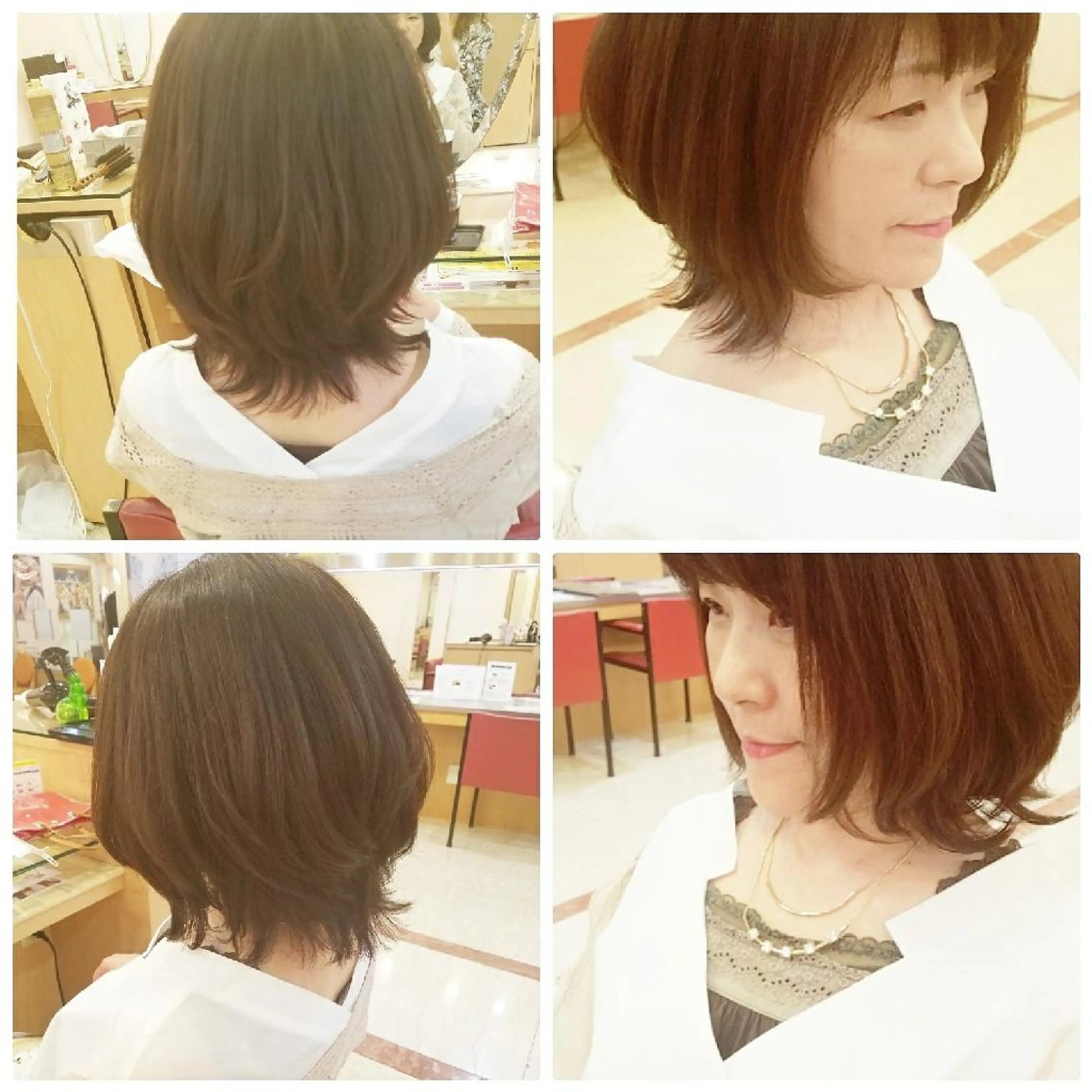 ミディアム ボブレイヤー ボブ レイヤーカット EMANON名古屋所属・美谷添(ミヤゾエ) まどか大人ヘアサロンのヘアスタイル