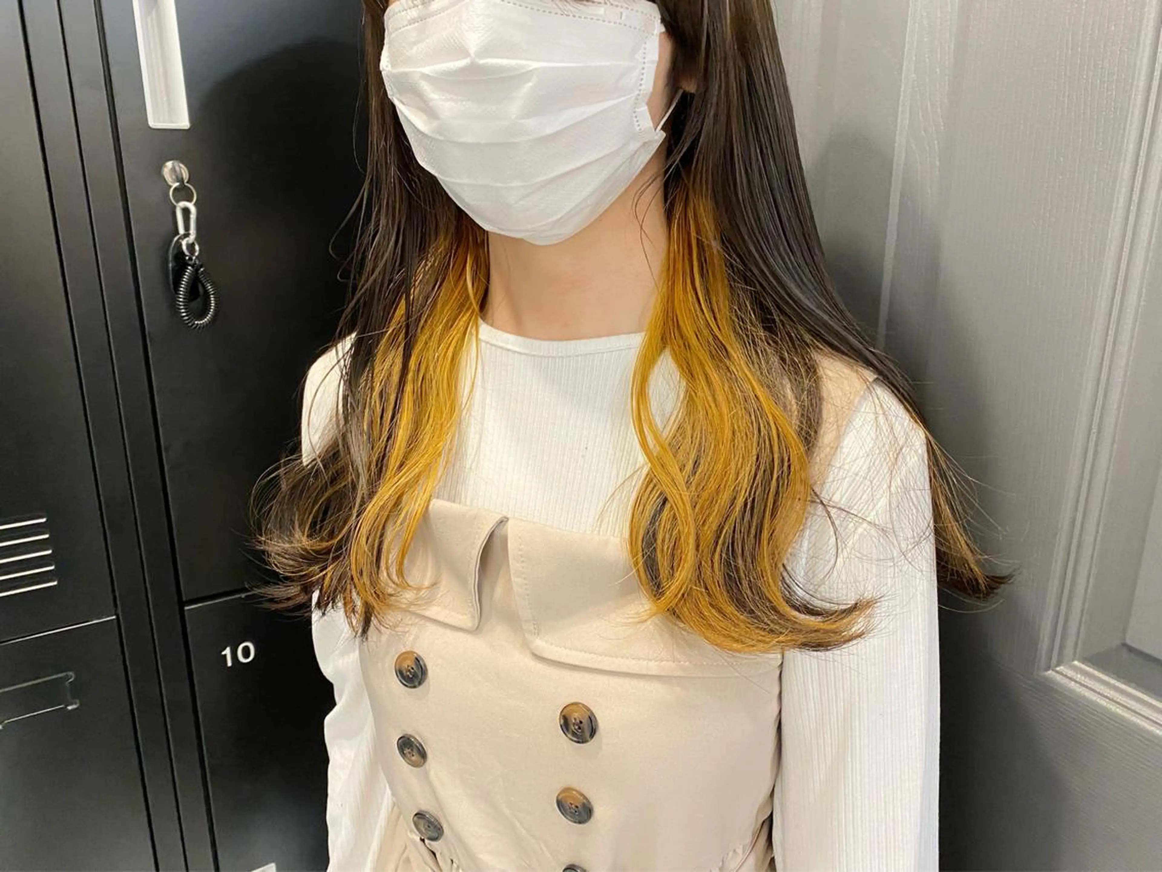 ロング カラー イエローカラー louwe 武藤幸世のヘアスタイル