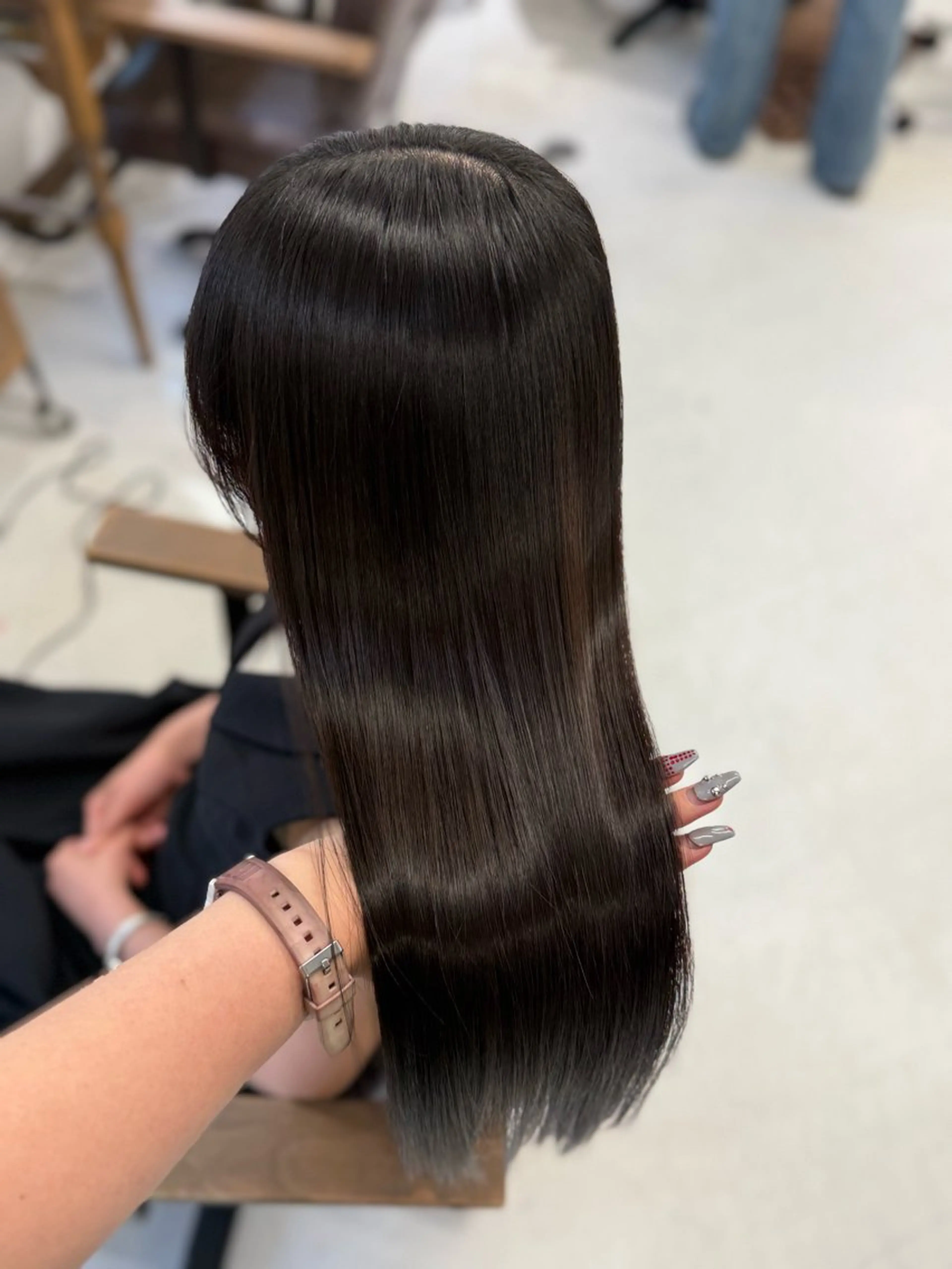 韓国ヘアカット+髪質改善ストレート(縮毛矯正)+髪質改善トリートメントの写真