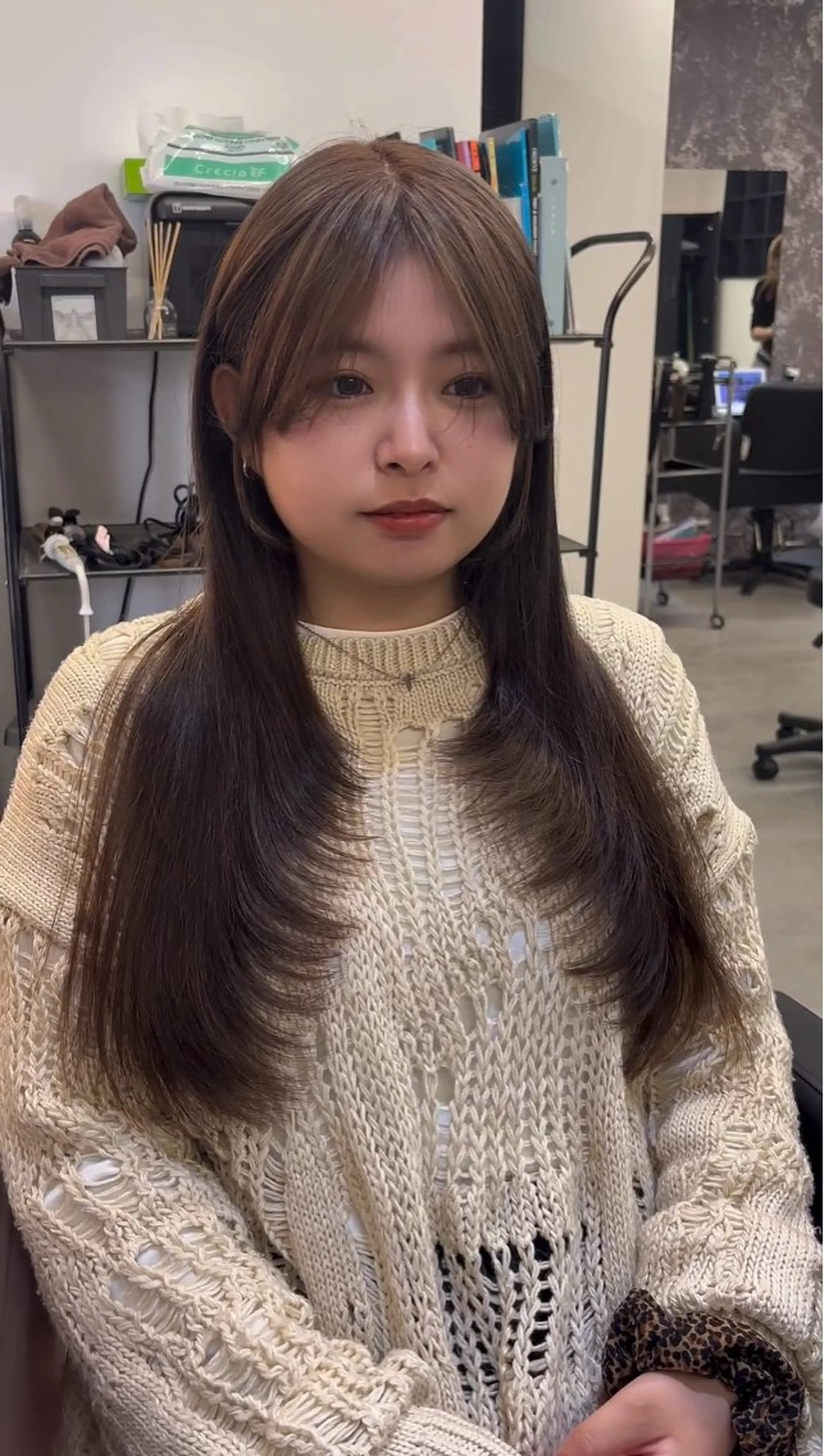 セミロング カット 縮毛矯正 レイヤーカット🫧艶 カラー/LILICAのヘアスタイル