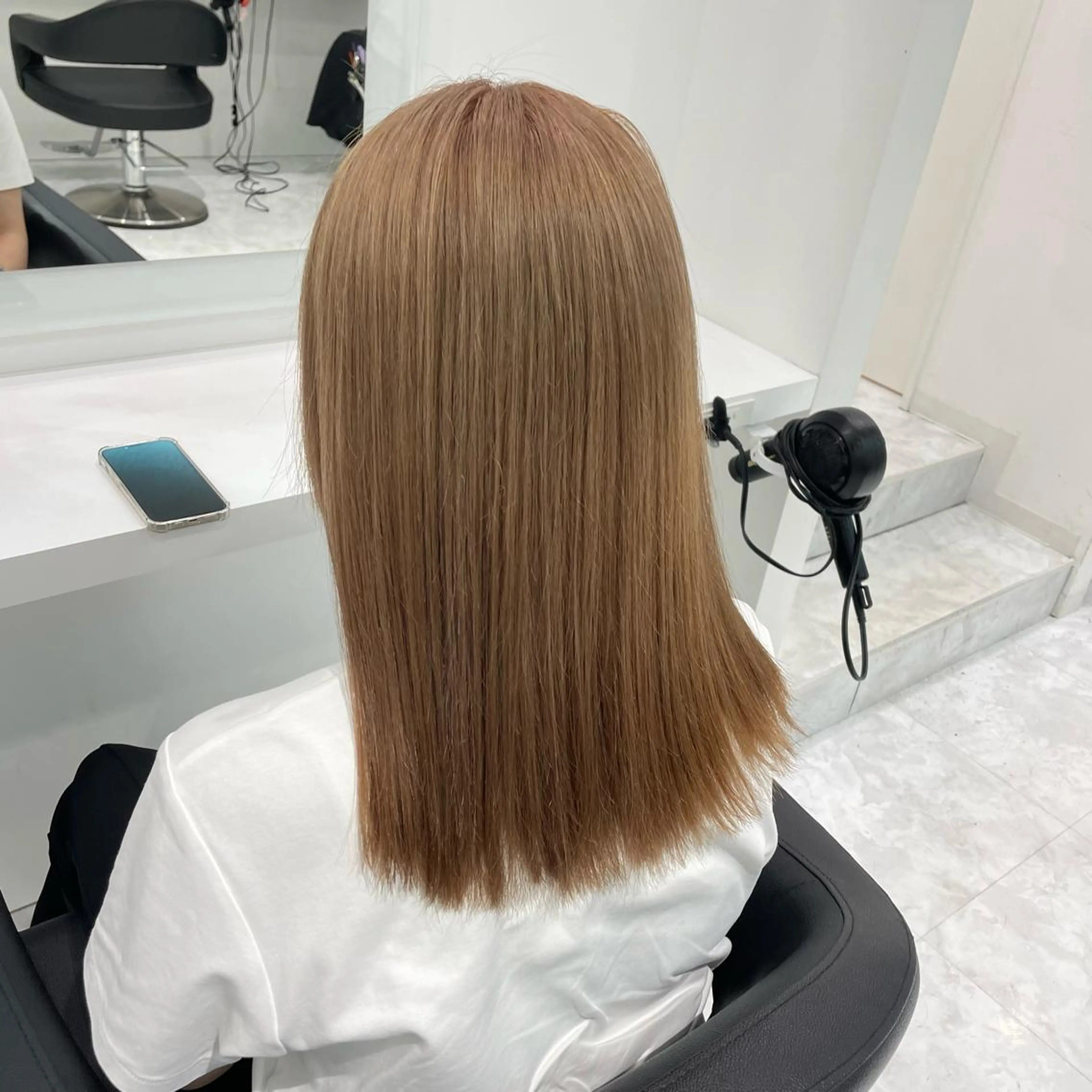 ミディアム ヘアカラー トリートメント ヘッドスパ ヘアセット 大人っぽ上品🤍韓国 レイヤー🤍ふうがのヘアスタイル