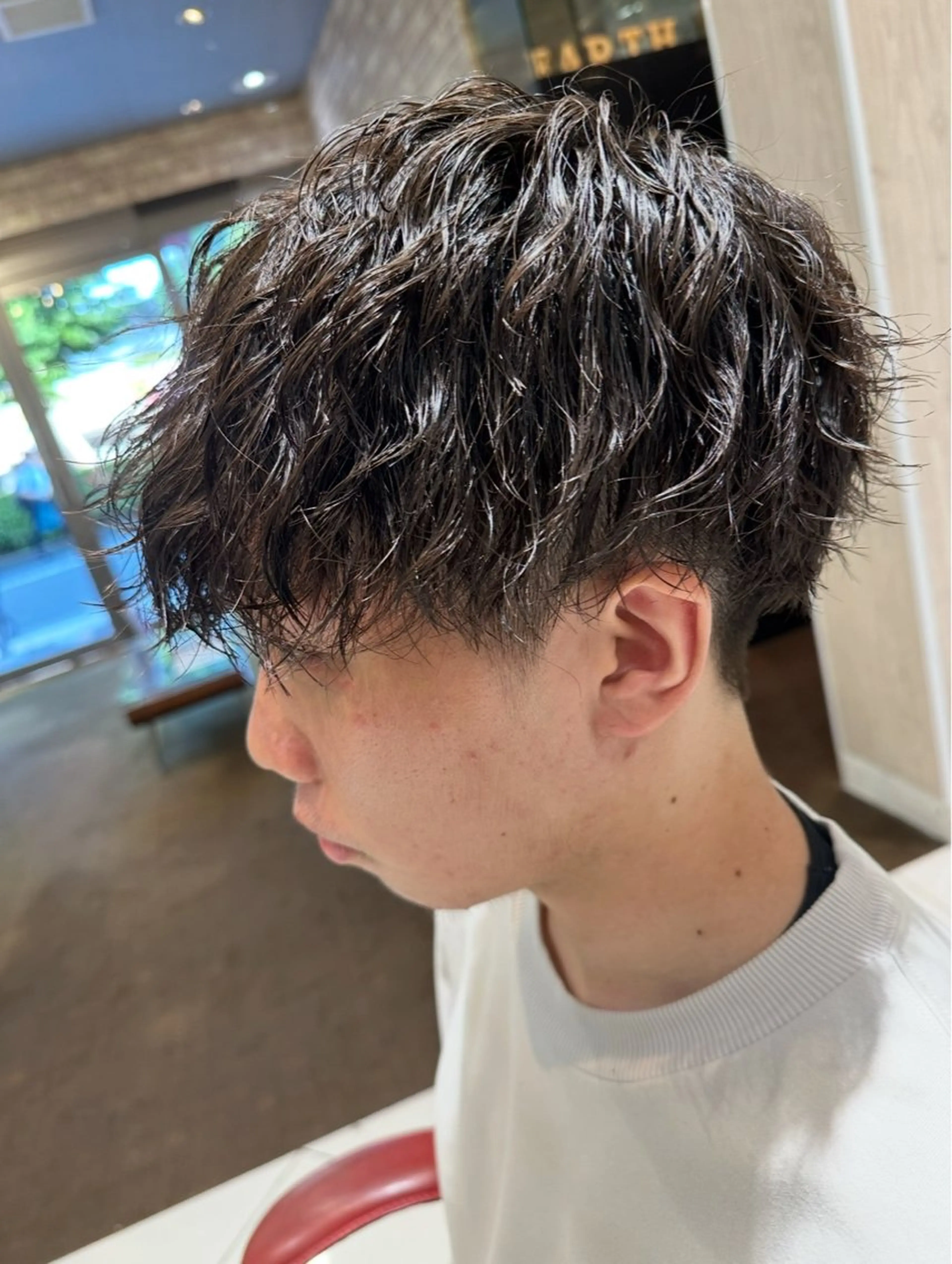 ショート パーマ メンズ フェザーパーマ メンズパーマ ツイストスパイラルパーマ ニュアンスパーマ スパイラルパーマ カット パーマ トリートメント ヘッドスパ ヘアセット 💈メンズ特化 美容師サキ💈のヘアスタイル
