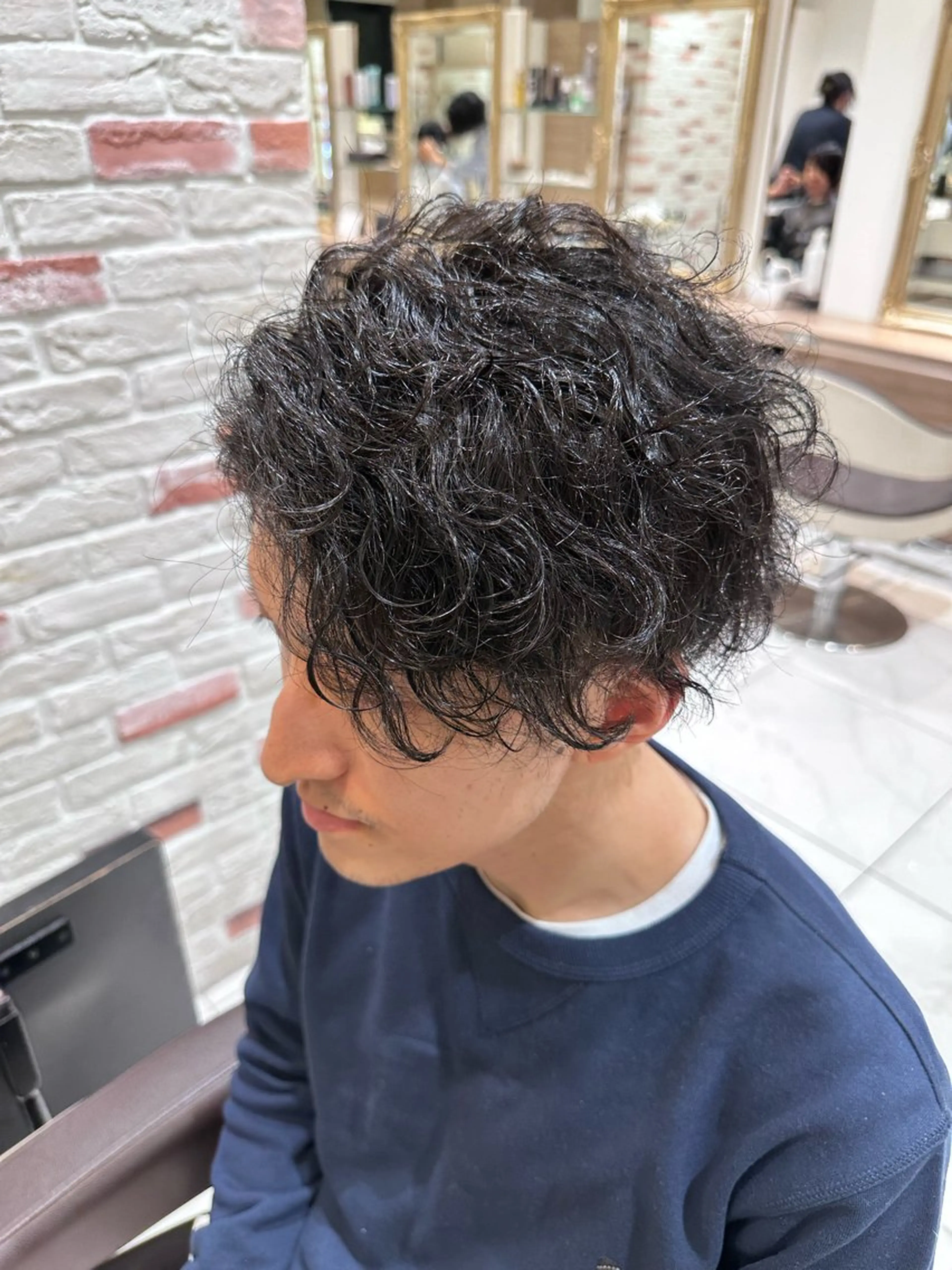 パーマ メンズ カット パーマ 縮毛矯正/髪質改善 カラー石崎竜祐のヘアスタイル
