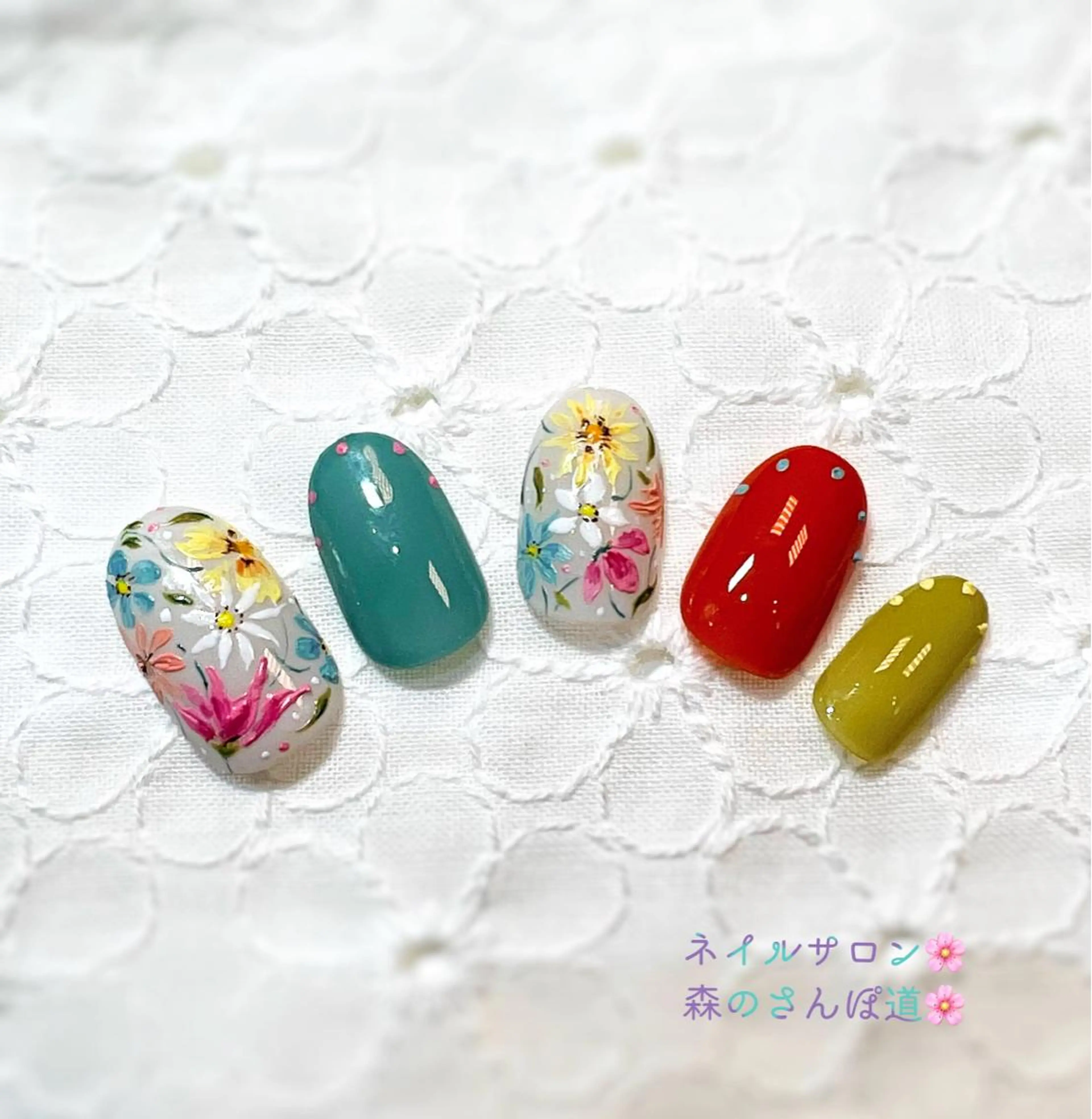 ネイル ハンドネイル 森のさんぽ道所属・ショートネイル 森のさんぽ道のネイルデザイン