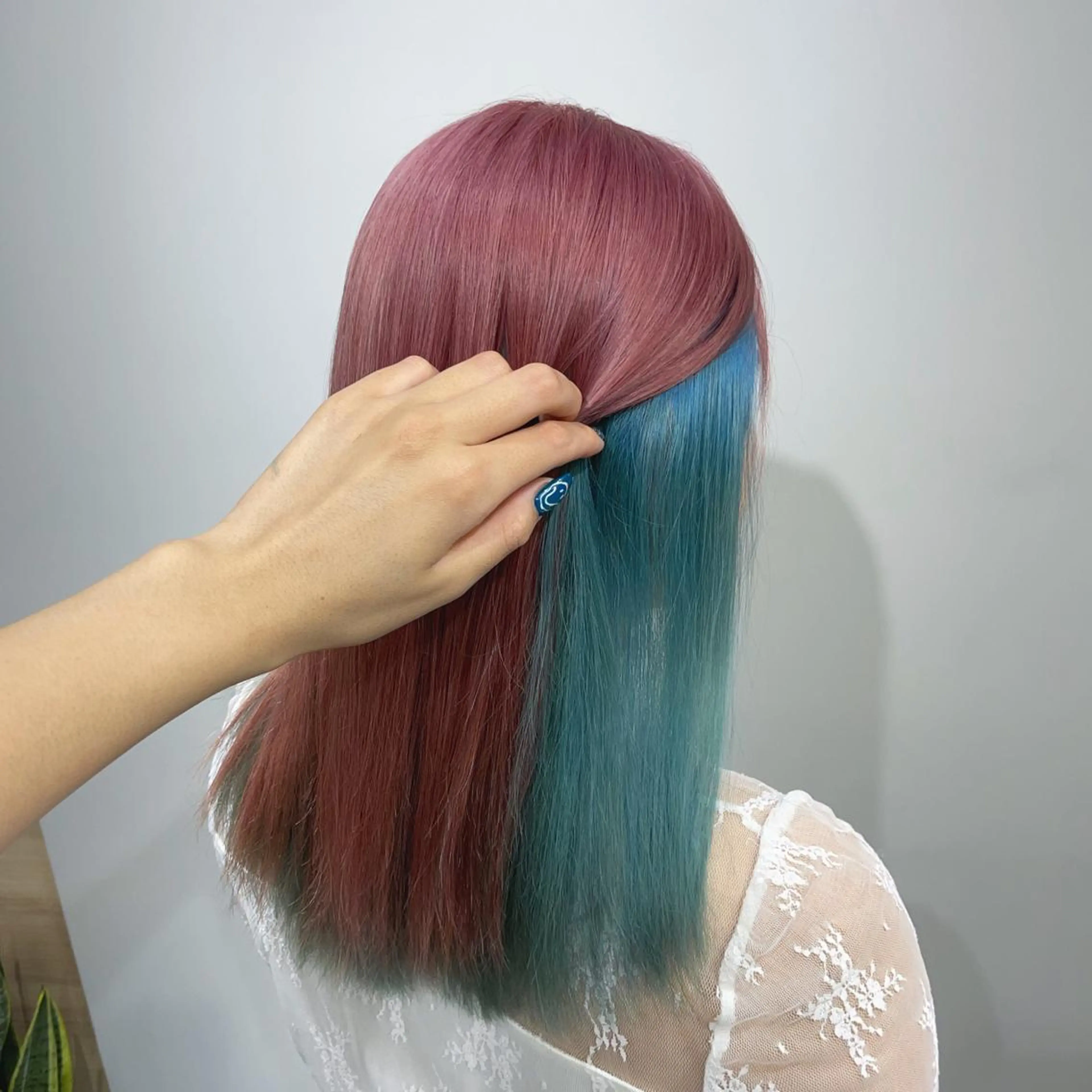 ミディアム カラー ヘアカラー トリートメント ヘアセット 💎門奈💎髪質改善 /透明感カラーのヘアスタイル