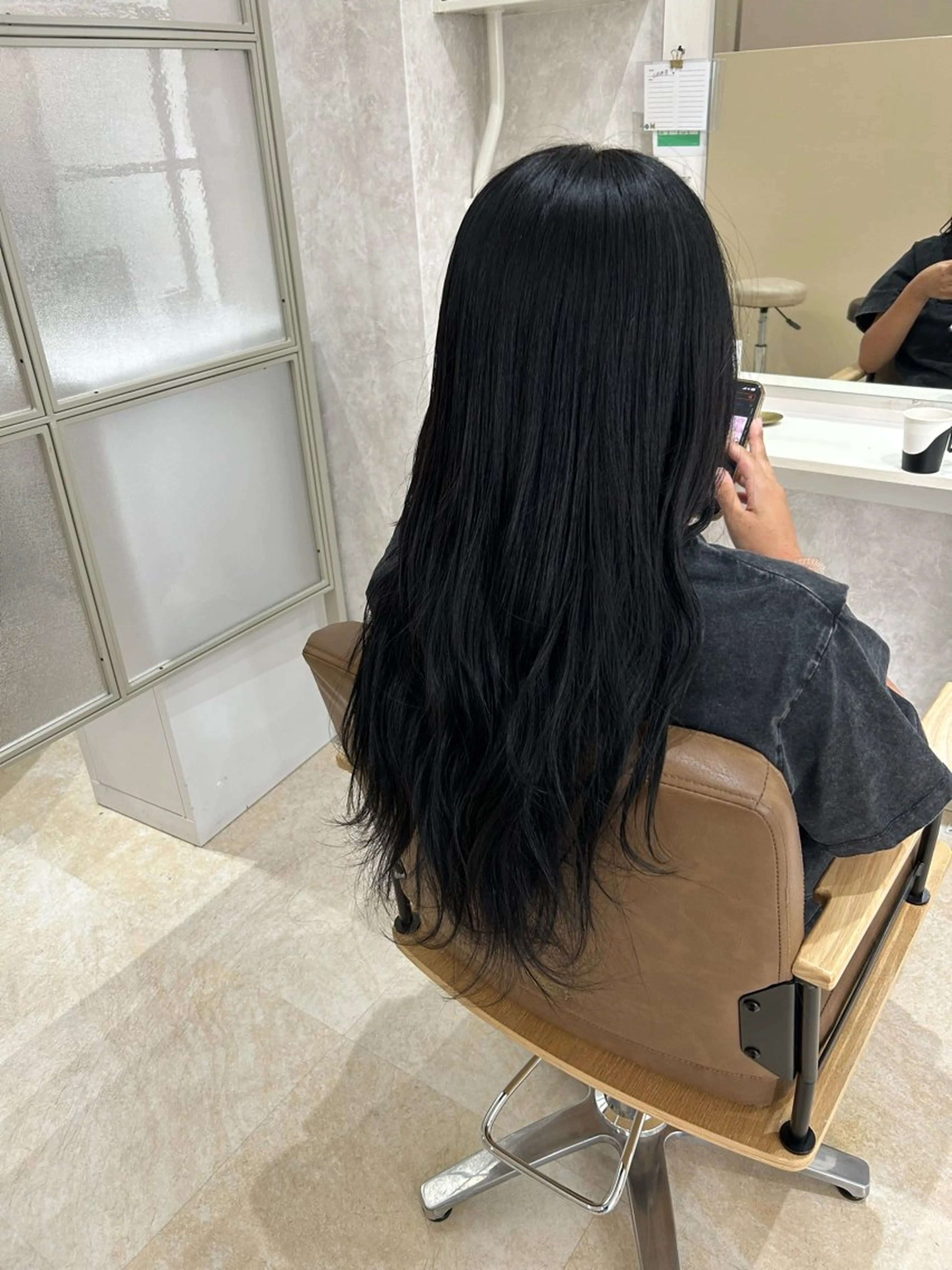 ロング カラー ヘアカラー トリートメント オリーブ・赤み消し 💚MAKOTO💚のヘアスタイル