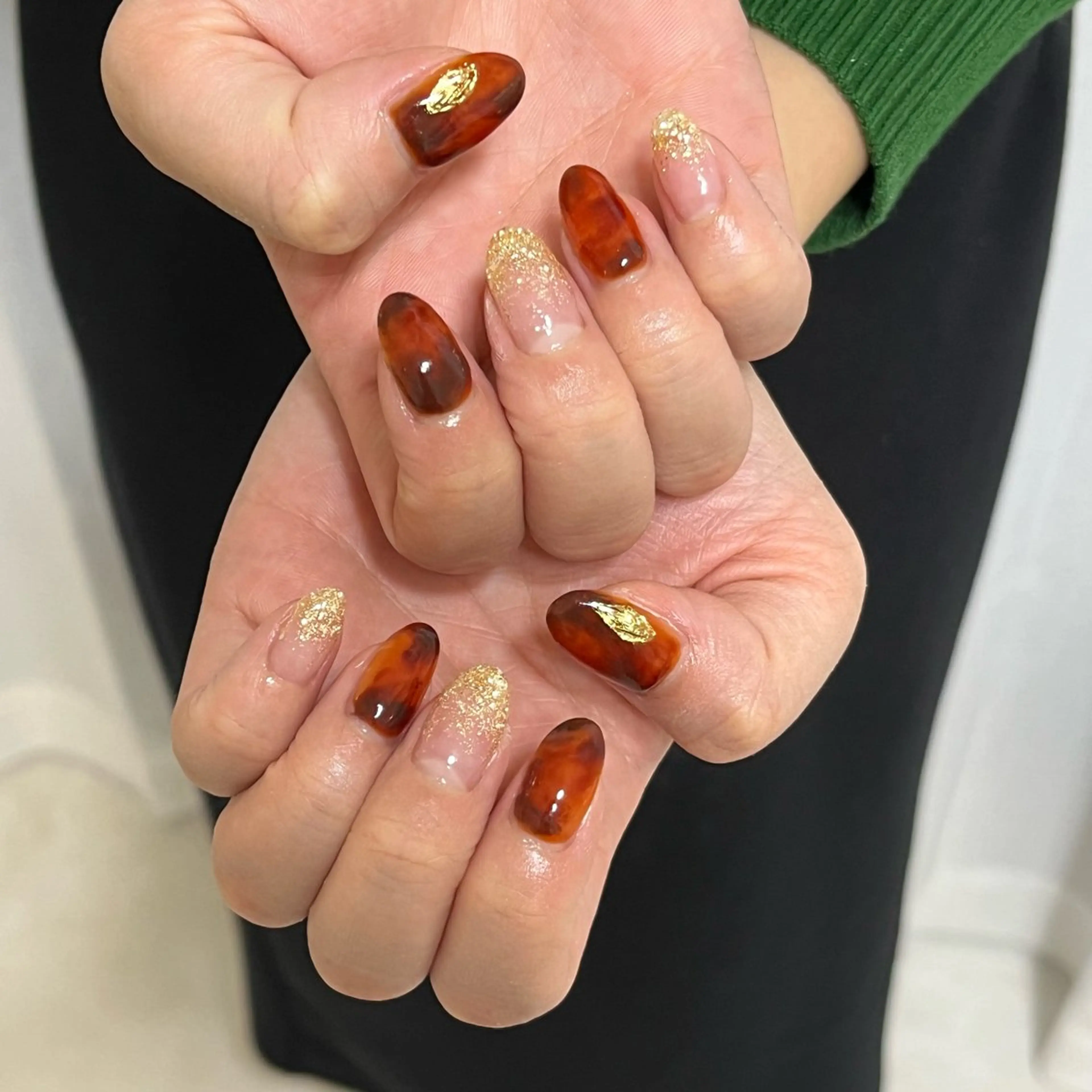ネイル べっ甲ネイル bianca TORII🌞のネイルデザイン