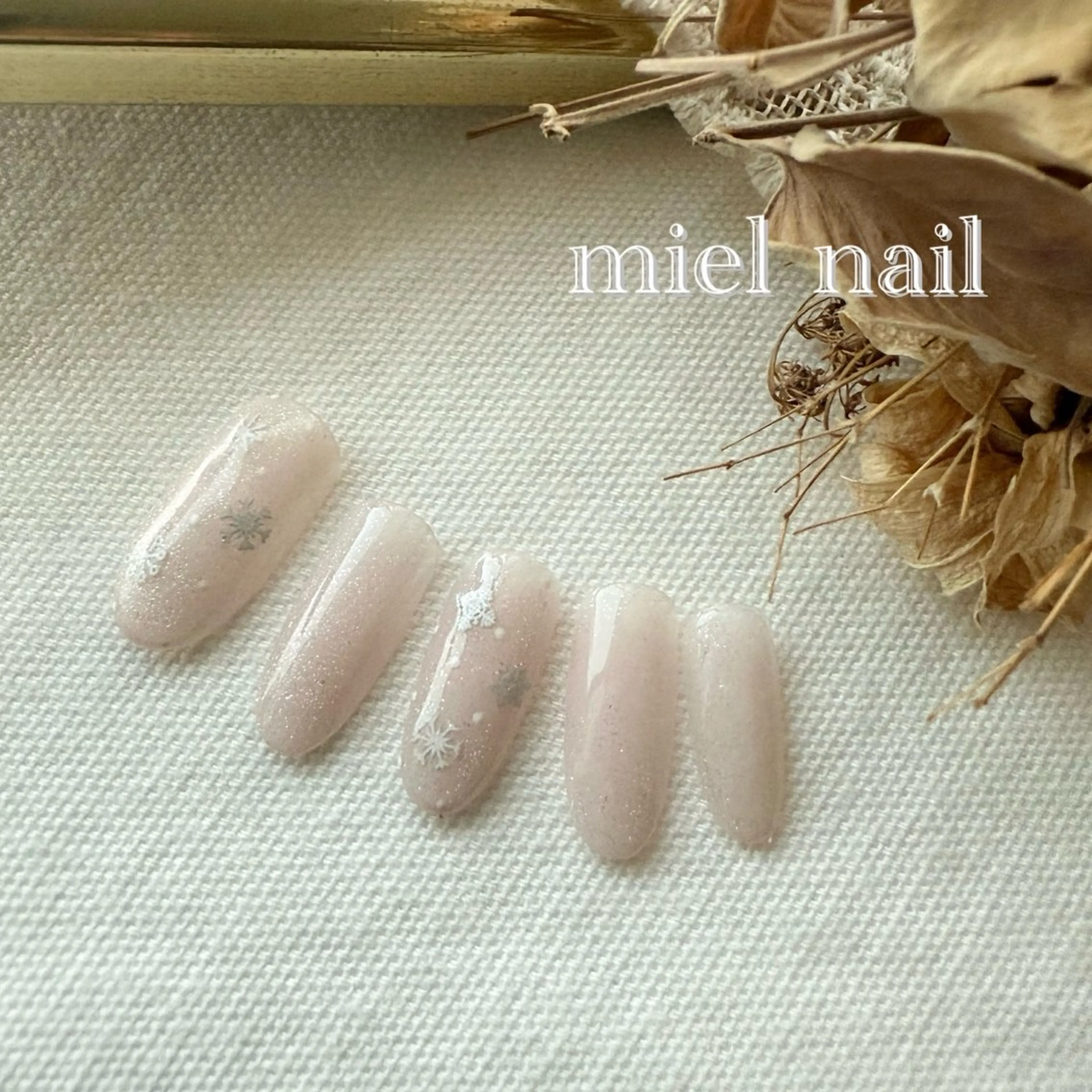 ネイル 冬ネイル ハンドネイル miel nailのネイルデザイン