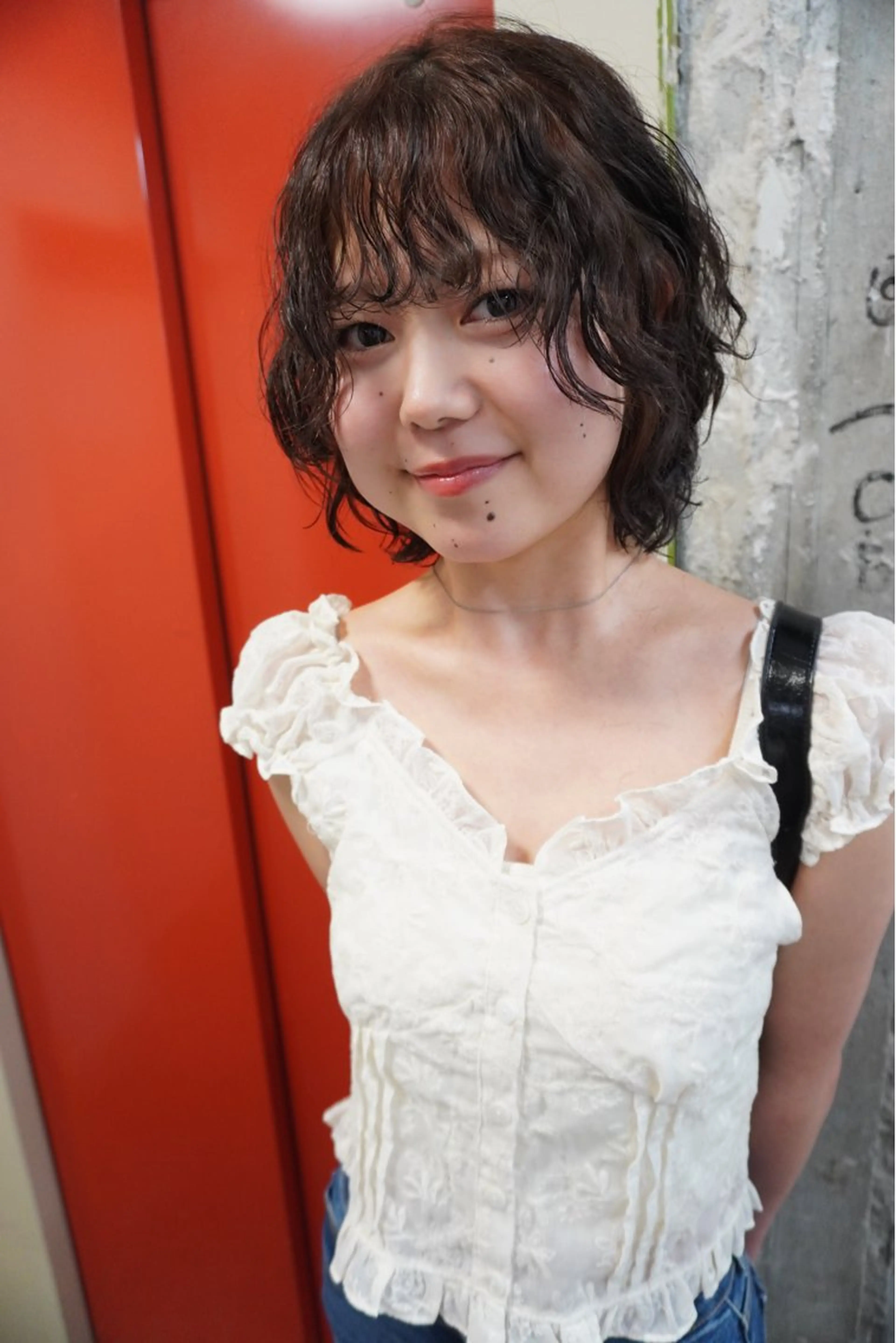 ショート カラー パーマ ヘアアレンジ カット パーマ トリートメント 髪と音処　マトぺ所属・ダブルカラー/ボブ ブリーチカラー/ユリのヘアスタイル