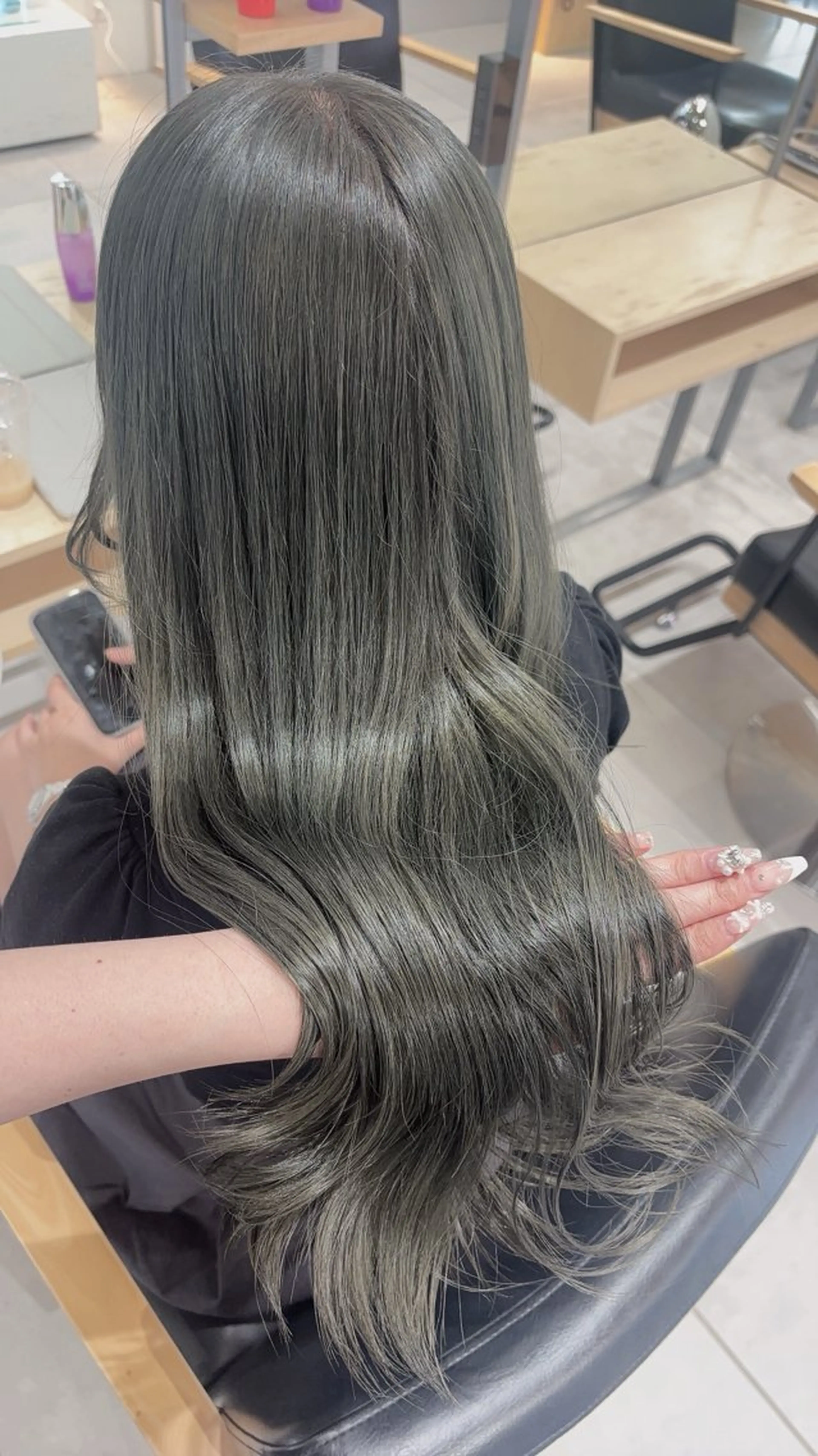ロング ヘアカラー トリートメント ヘアセット 🎀ほの🎀 ミルクティー♡表参道のヘアスタイル