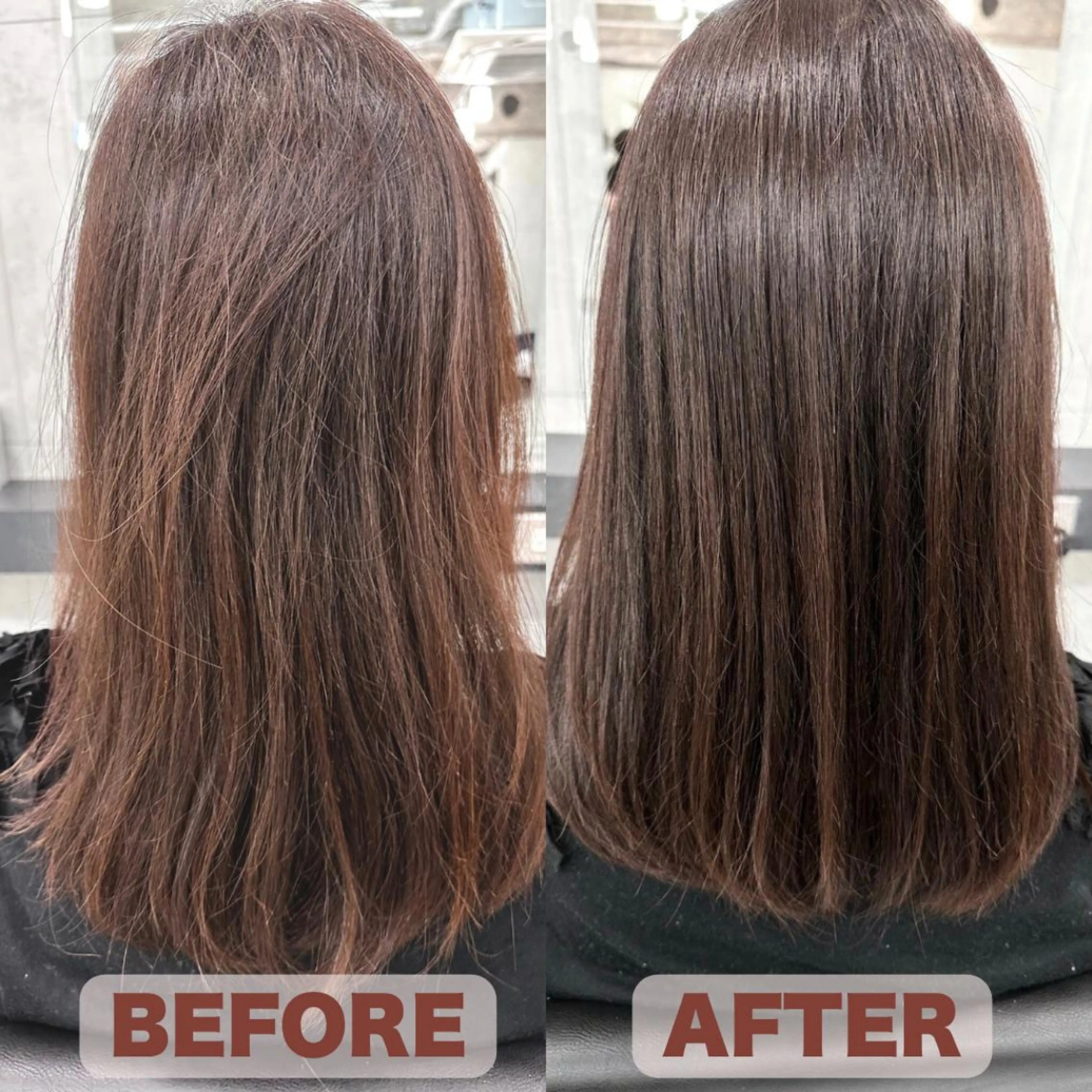 セミロング カット ヘアカラー 柳田 怜那のヘアスタイル