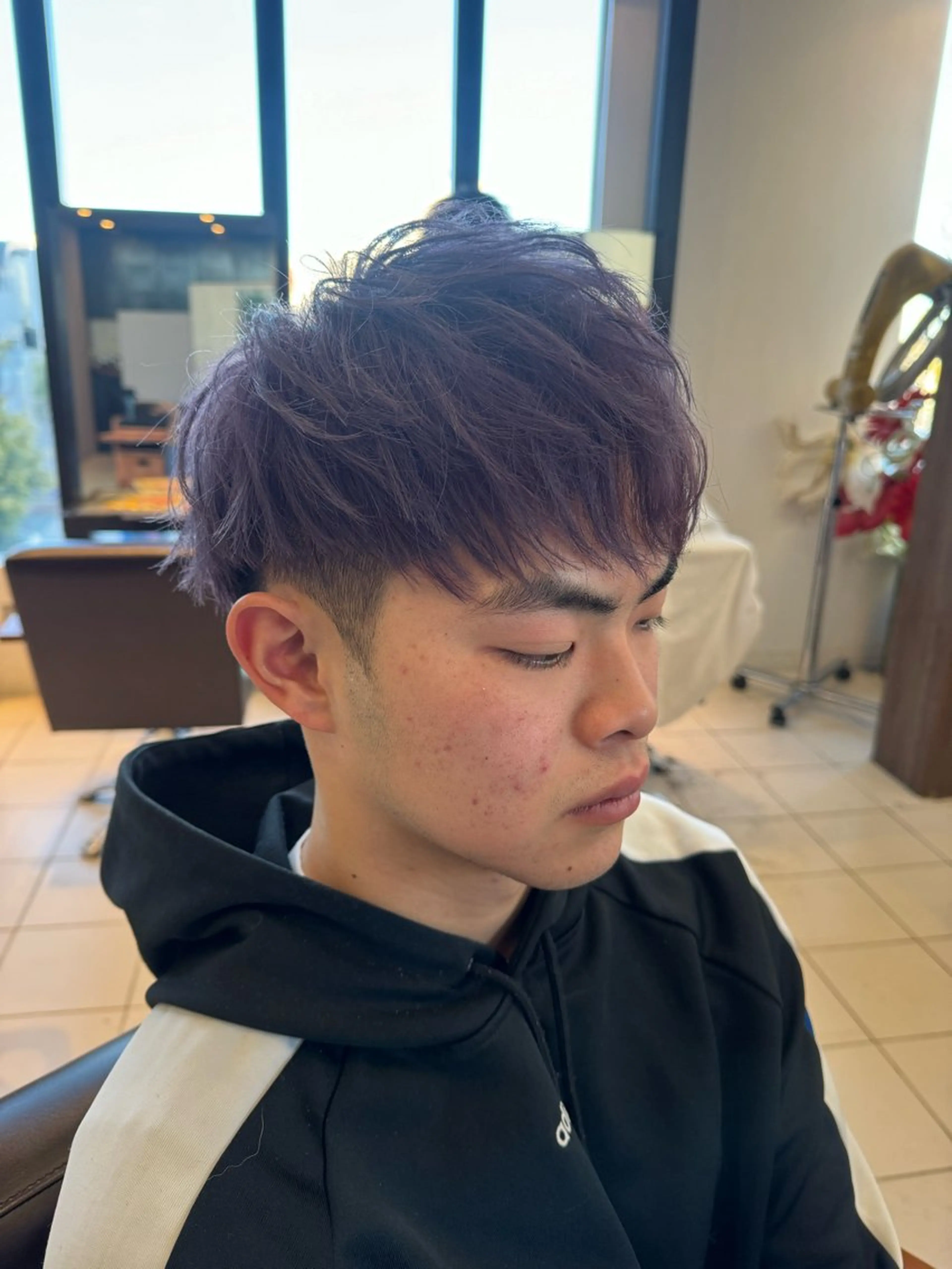 カラー メンズ マッシュ 透明感カラー カット ヘアカラー vivid所属・麻生誠 メンズ特化❤️‍🔥のヘアスタイル